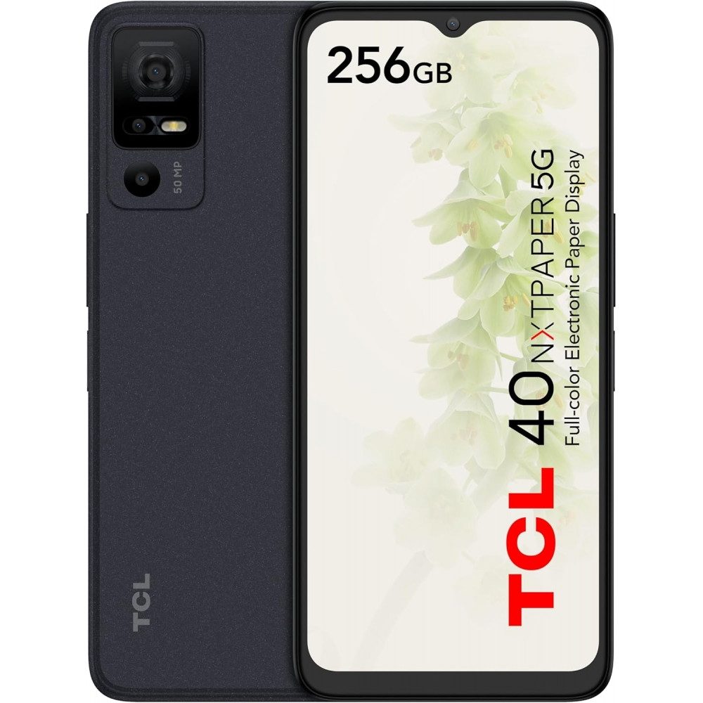 TCL 40 NXTPAPER 5G 256 GB / 6 GB - Smartphone - starlight black Smartphone (6,6 Zoll, 256 GB Speicherplatz)