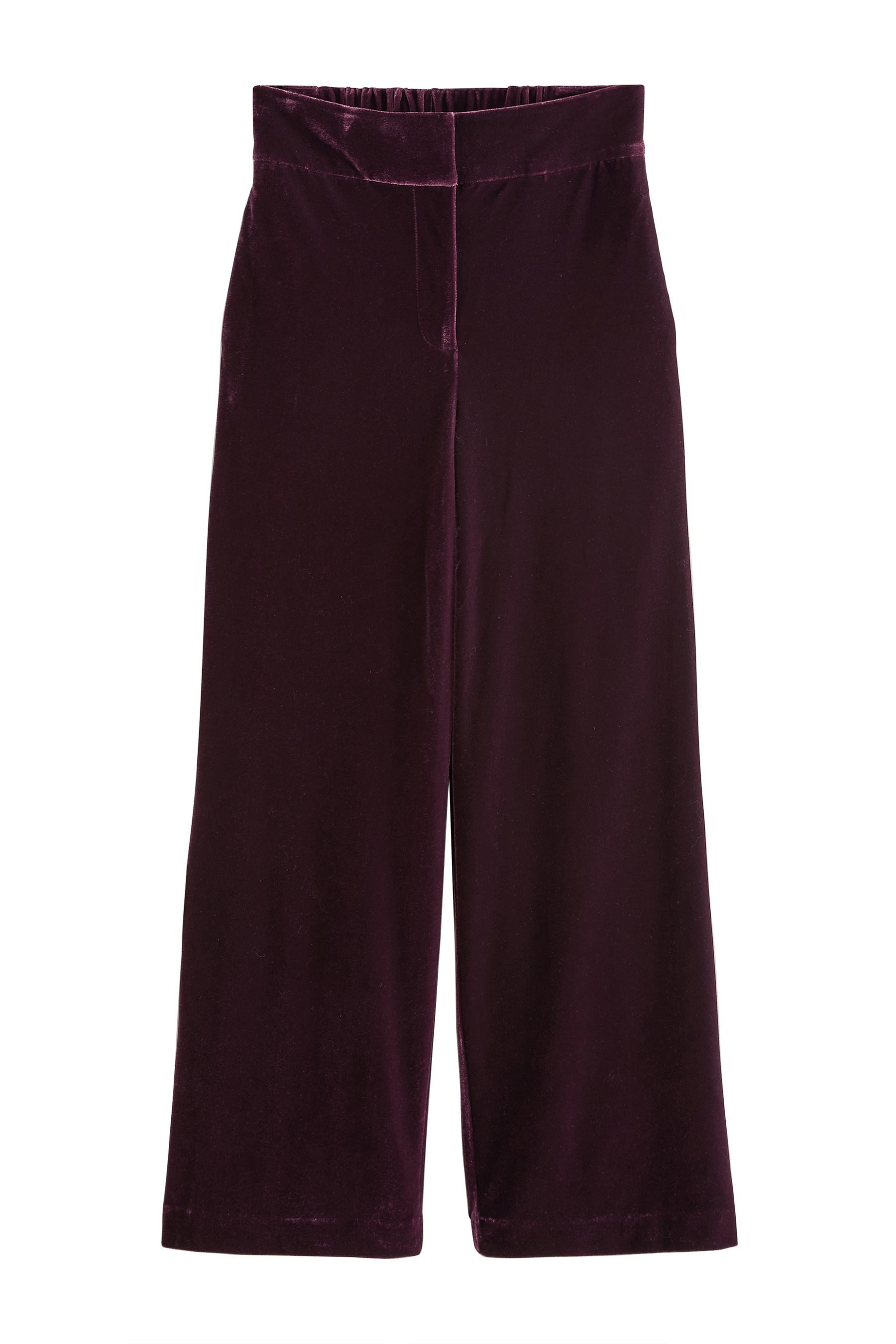 Next Anzughose Samthose mit weitem Bein, Kurzgröße (1-tlg) günstig online kaufen