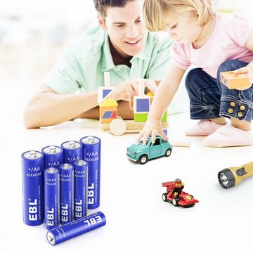 EBL 48er Pack Super Alkaline Batterie 24er AA+24er AAA Batterie, LR03,LR06 (1.5 V, 48 St), 1.5V