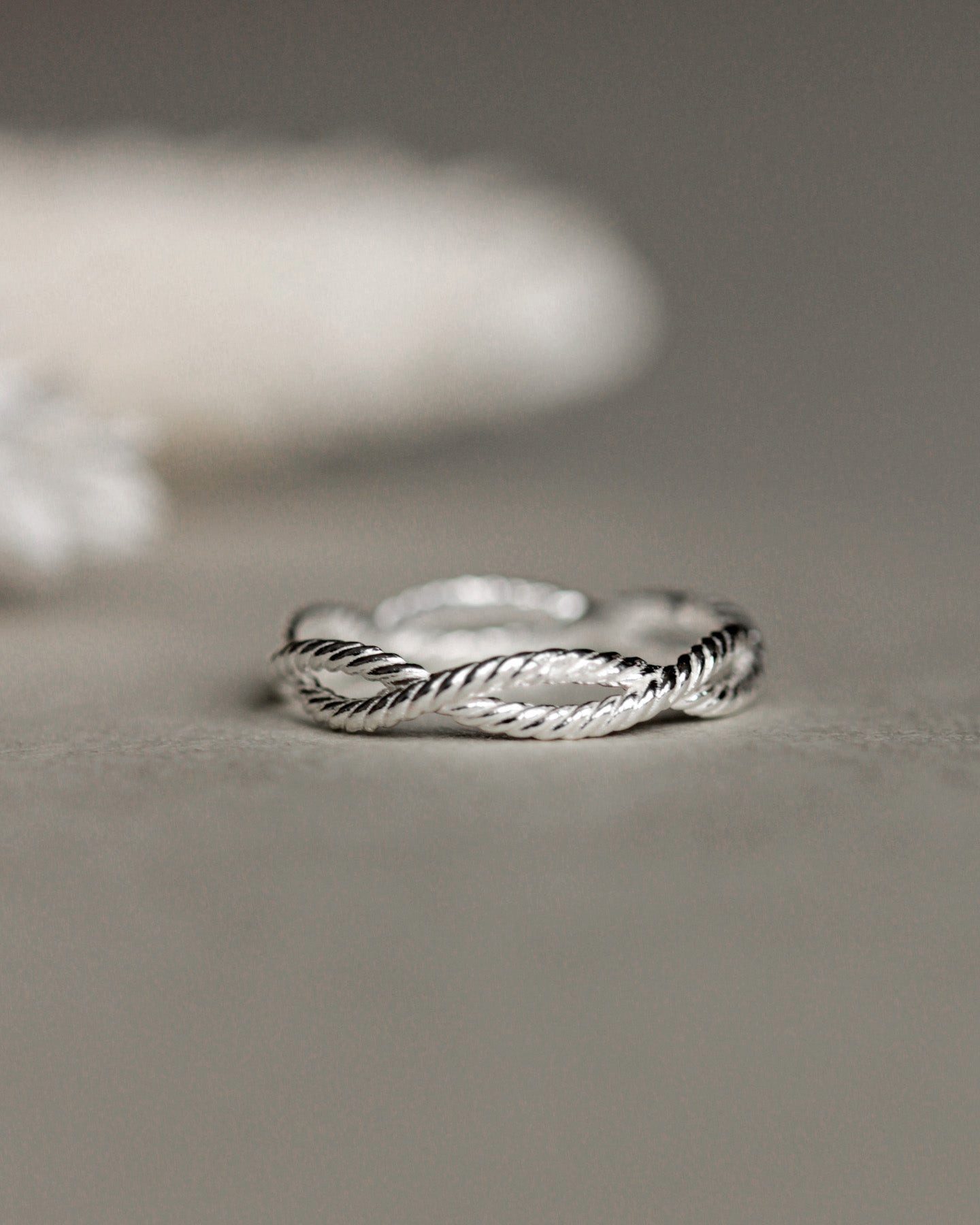 lille mus Silberring Ring 'Kordel Twist' 925 Silber / vergoldet