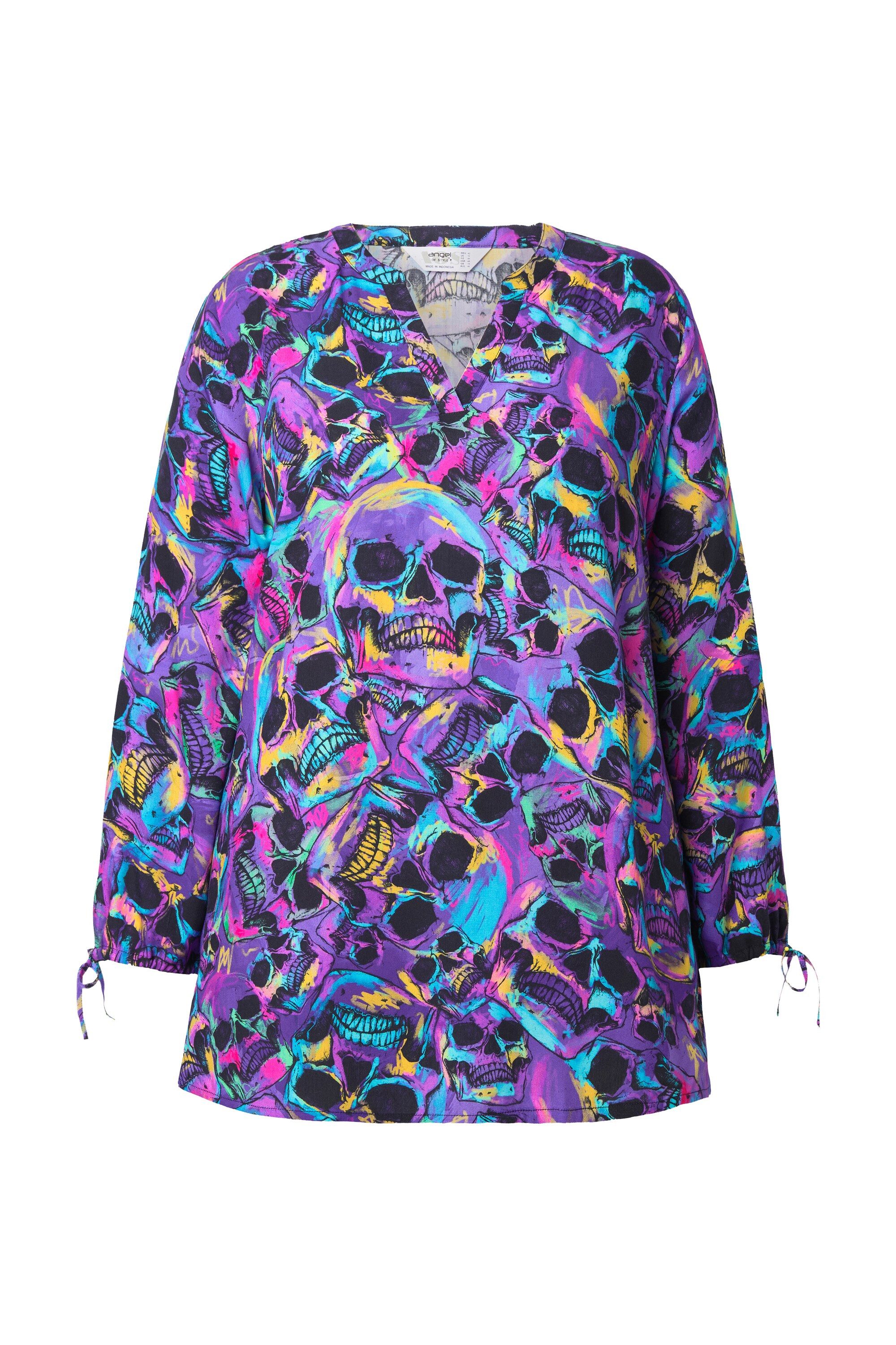 Angel of Style Tunika Tunika A-Linie Totenkopf-Muster 3/4-Ärmel günstig online kaufen