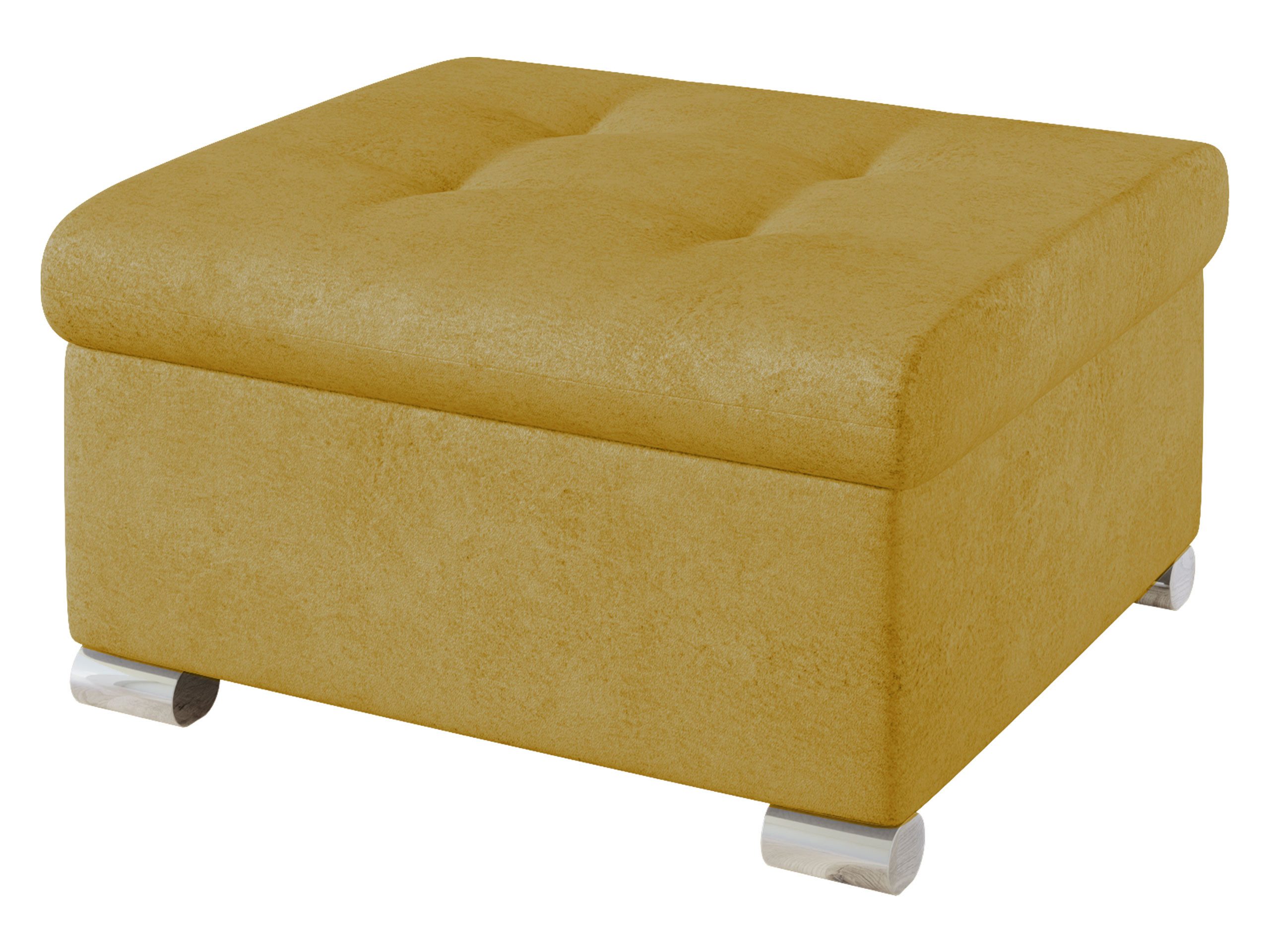 MIRJAN24 Polsterhocker Niko Klein, Silber Füße, günstig online kaufen