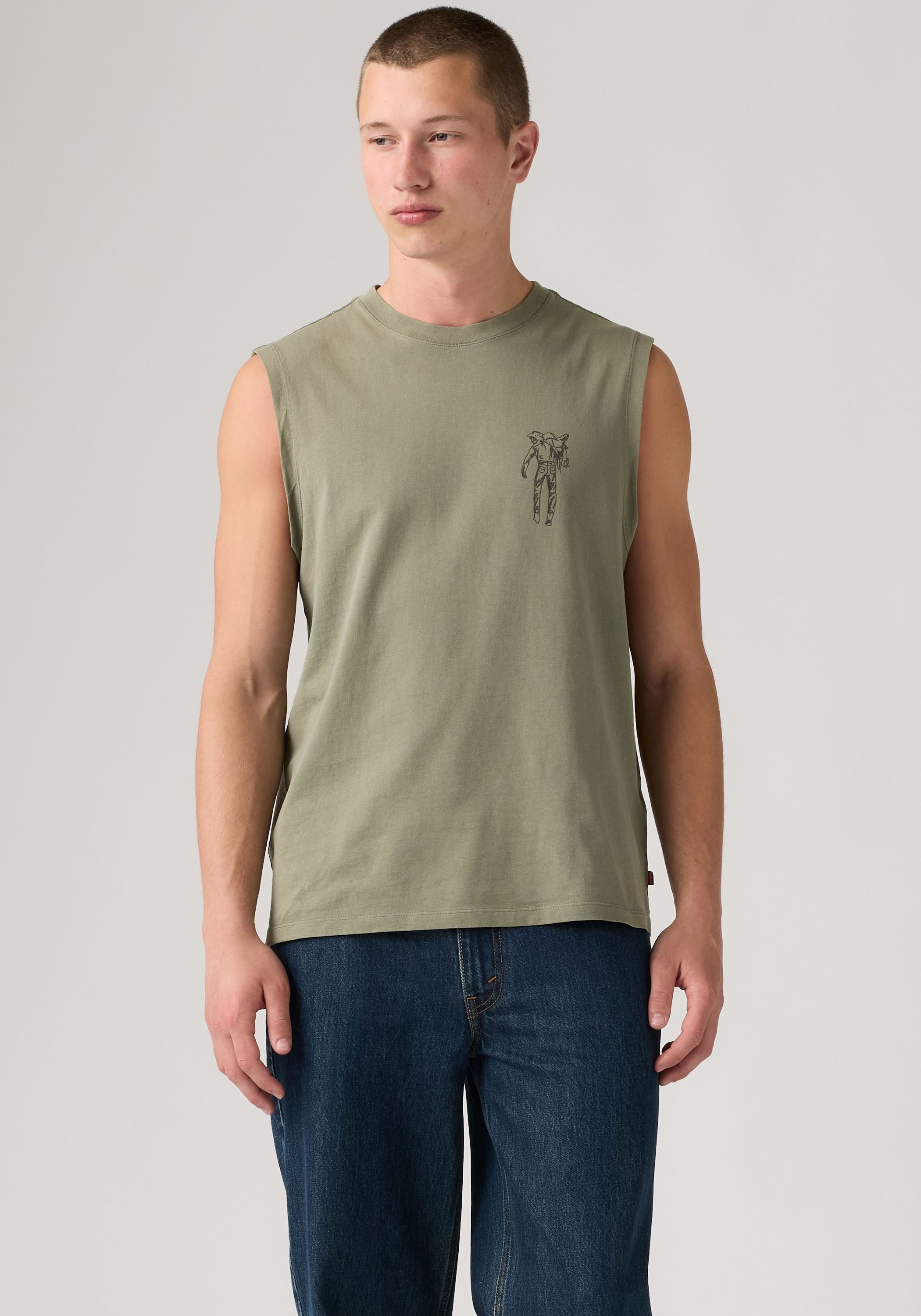Levi's® Muskelshirt GR MUSCLE TANK Vorder- und Rückenteil mit Druck