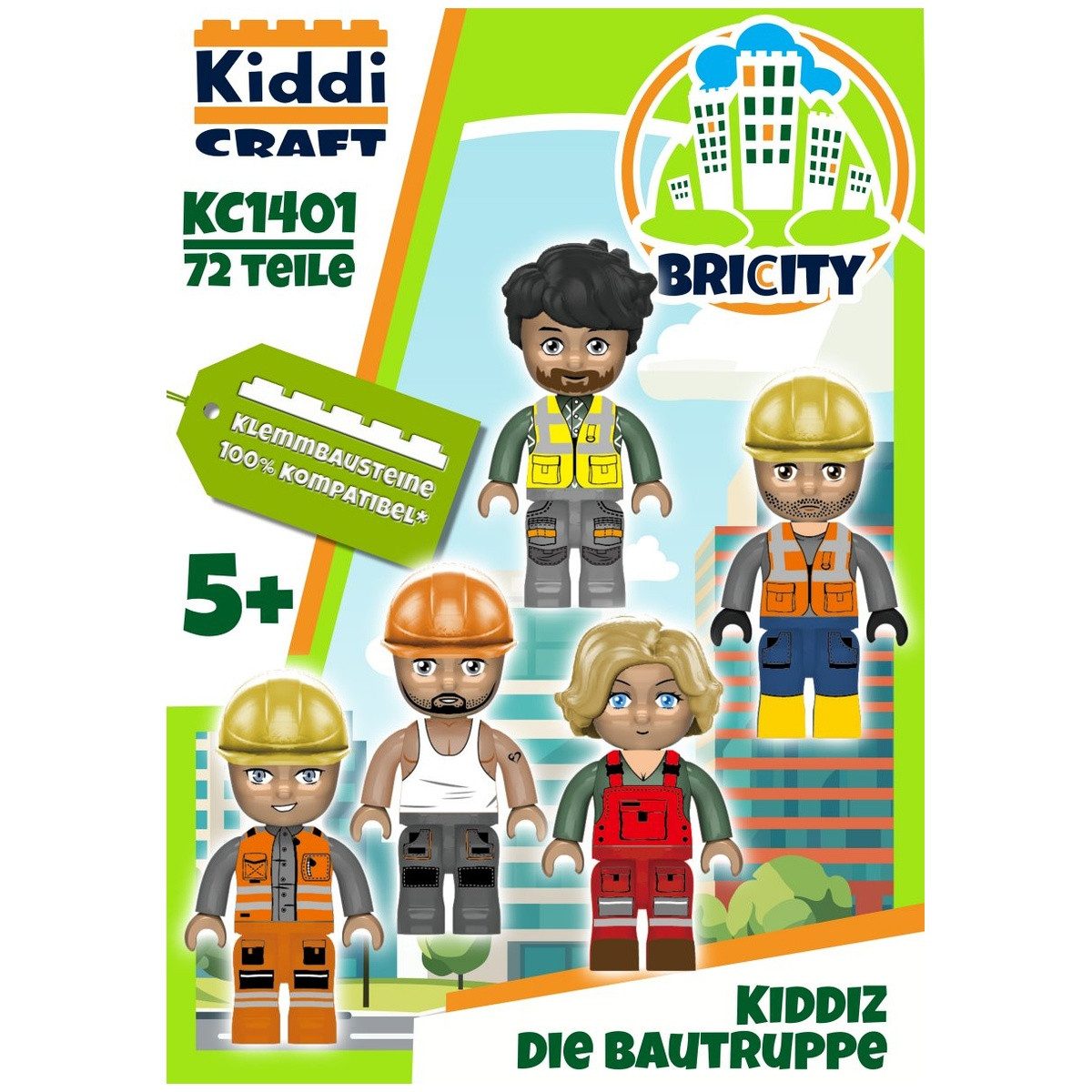 Wisam Kiddicraft KC1401 KIDDIZ Figuren-Pack Bautruppe Spielbausteine