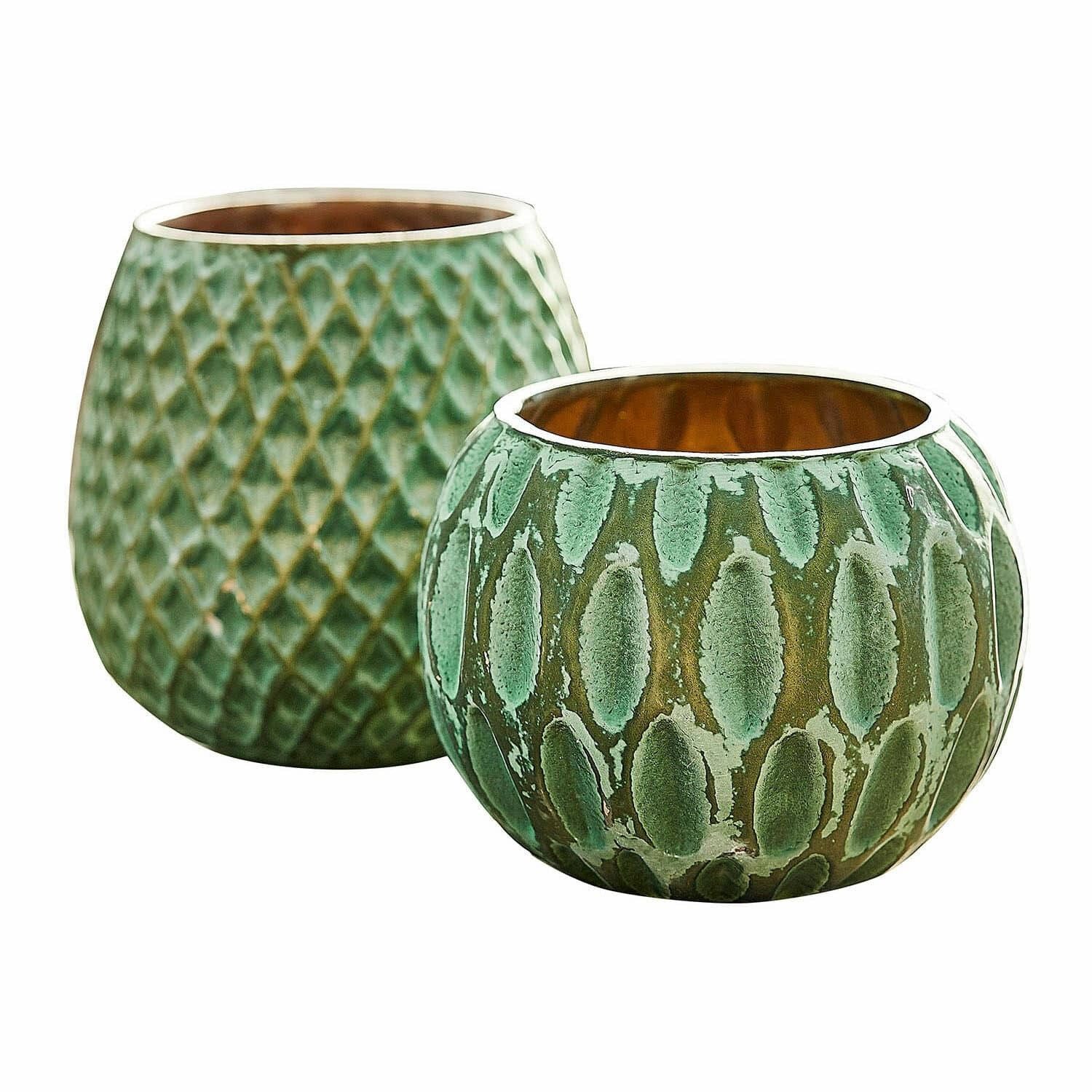 Mirabeau Windlicht Windlicht 2er Set Xerice grün (2er Set, 2er Set) günstig online kaufen