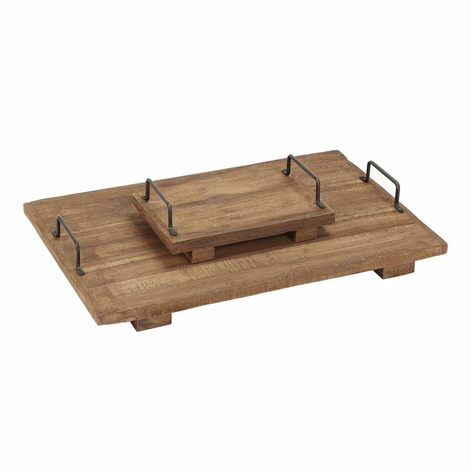 Tablett Tablett 2er Set Conner braun