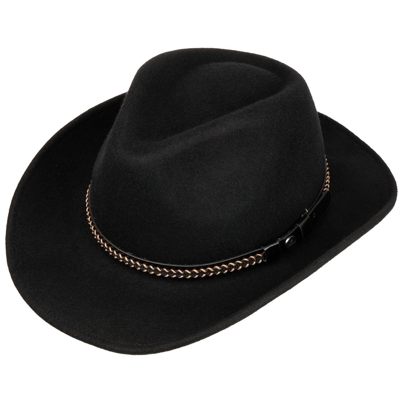 Lierys Cowboyhut (1-St) Wollhut mit Lederband, Made in Italy