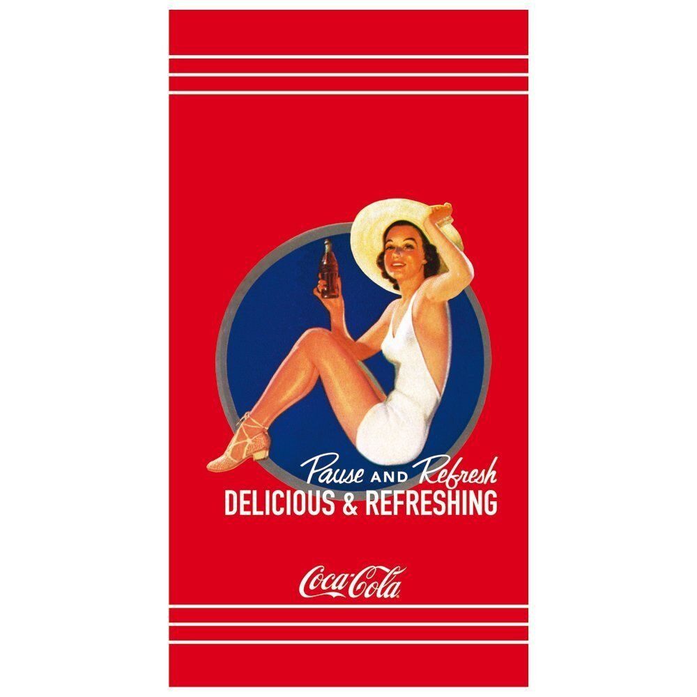 CTI Badetuch Coca Cola Pin Up 85 x 160 cm Velouroptik