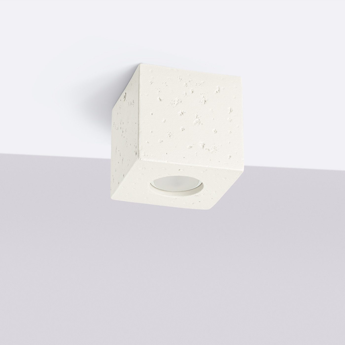 SOLLUX lighting Deckenleuchte Plafond Quad Beton Beige, Nicht enthalten