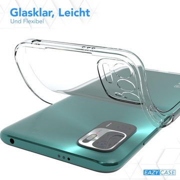 EAZY CASE Handyhülle Slimcover Clear für Xiaomi Redmi Note 10 5G 6,5 Zoll, durchsichtige Hülle Ultra Dünn Silikon Backcover TPU Telefonhülle Klar
