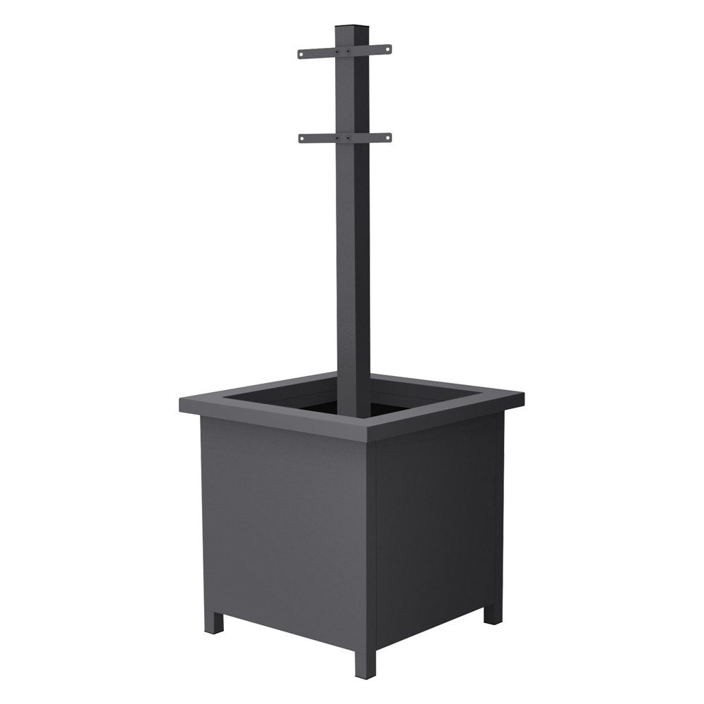 ML-DESIGN Briefkastenständer Standfuß mit Pflanzkasten für Wandbriefkasten Briefkastenpfosten, (Anthrazit Ständer Höhe 120 cm Freistehend Halterung für Briefkasten)