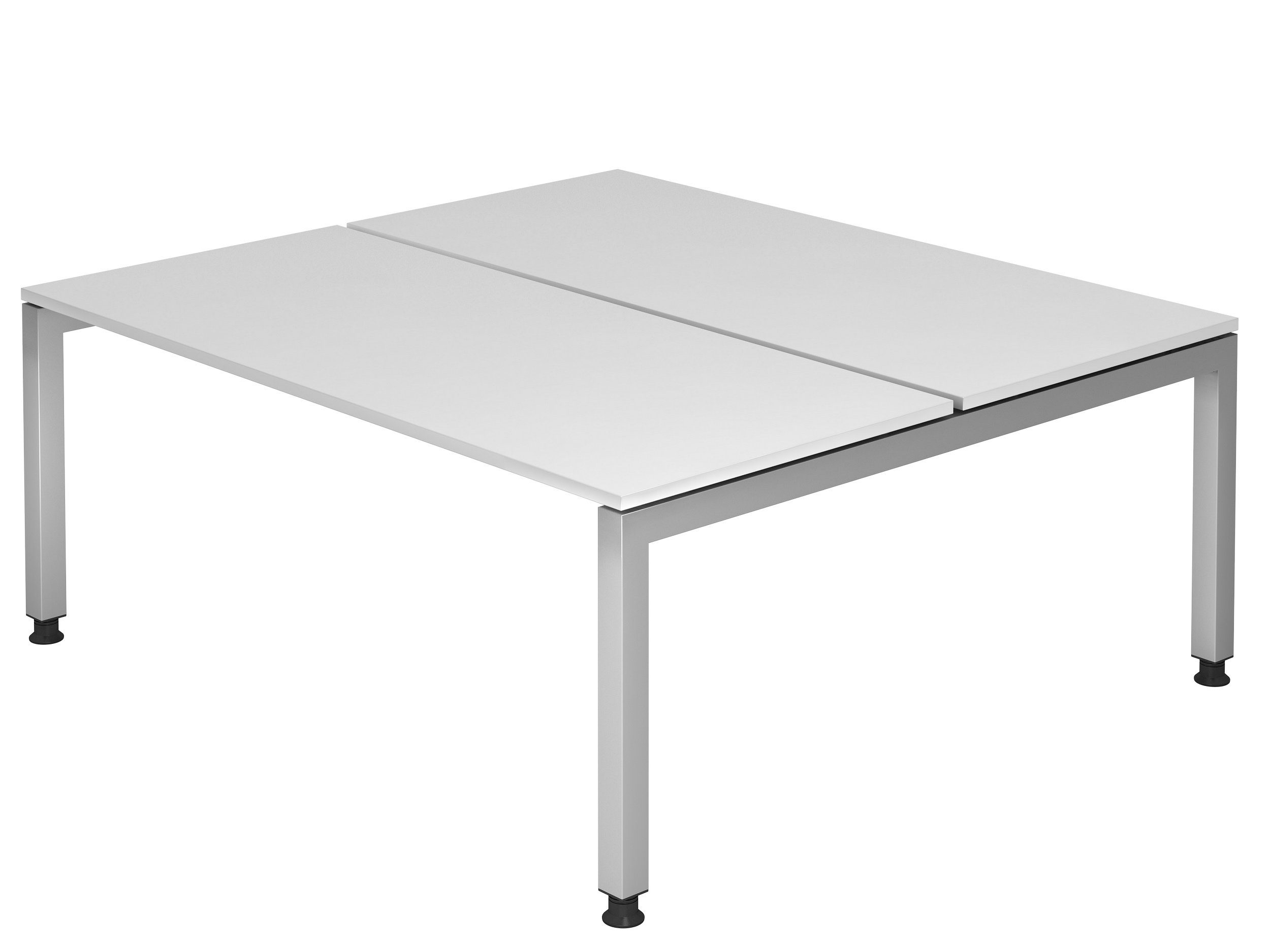 bümö Schreibtisch Teamschreibtisch 162,5 - cm Dekor: Rechteck: JD, Weiß x 180