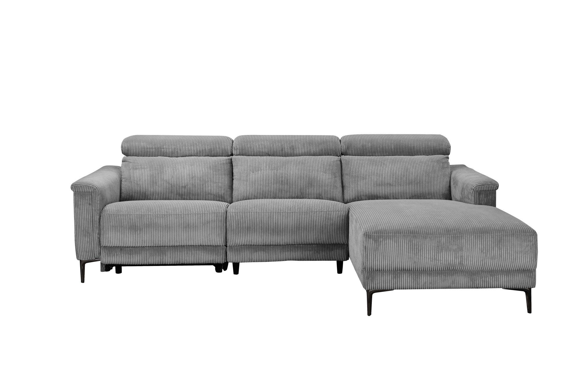 OTTO home Ecksofa LUND Cord, L-Form, 261 cm, man. o. elektr. Relaxfunktion günstig online kaufen
