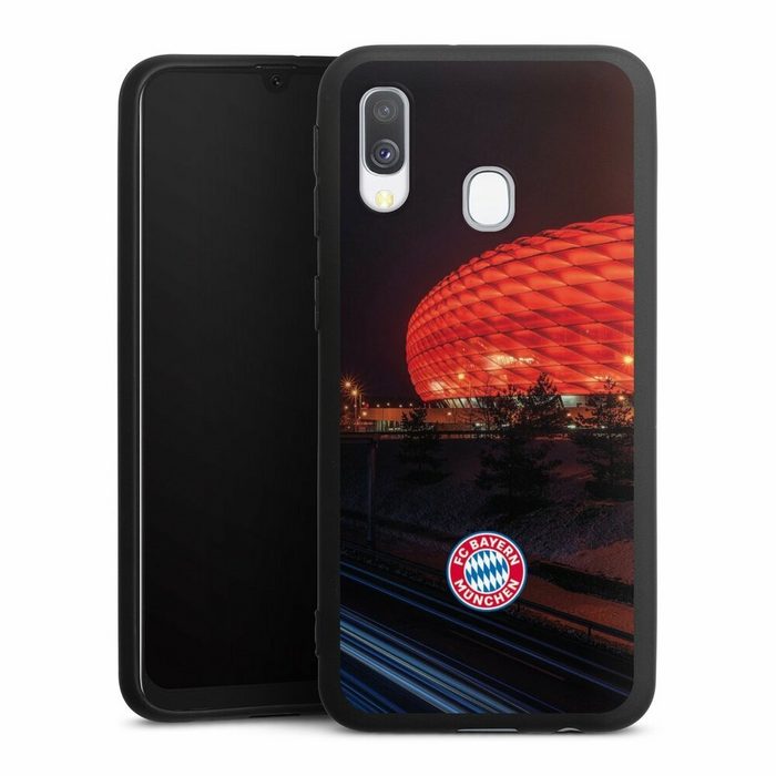 DeinDesign Handyhülle FC Bayern München FCB Stadion Allianz Arena bei Nacht FCB Samsung Galaxy A40 Silikon Hülle Premium Case Handy Schutzhülle