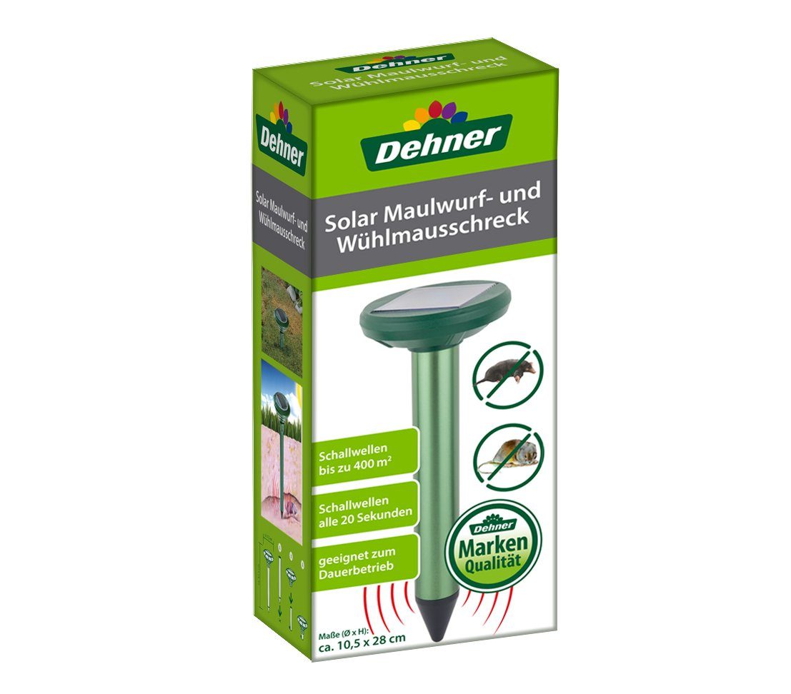 Dehner Gartenpflege-Set Solar Maulwurfschreck, Ø 10.5 cm, Höhe 28 cm, Vertreibt Maulwürfe mit Schallwellen, solarbetrieben