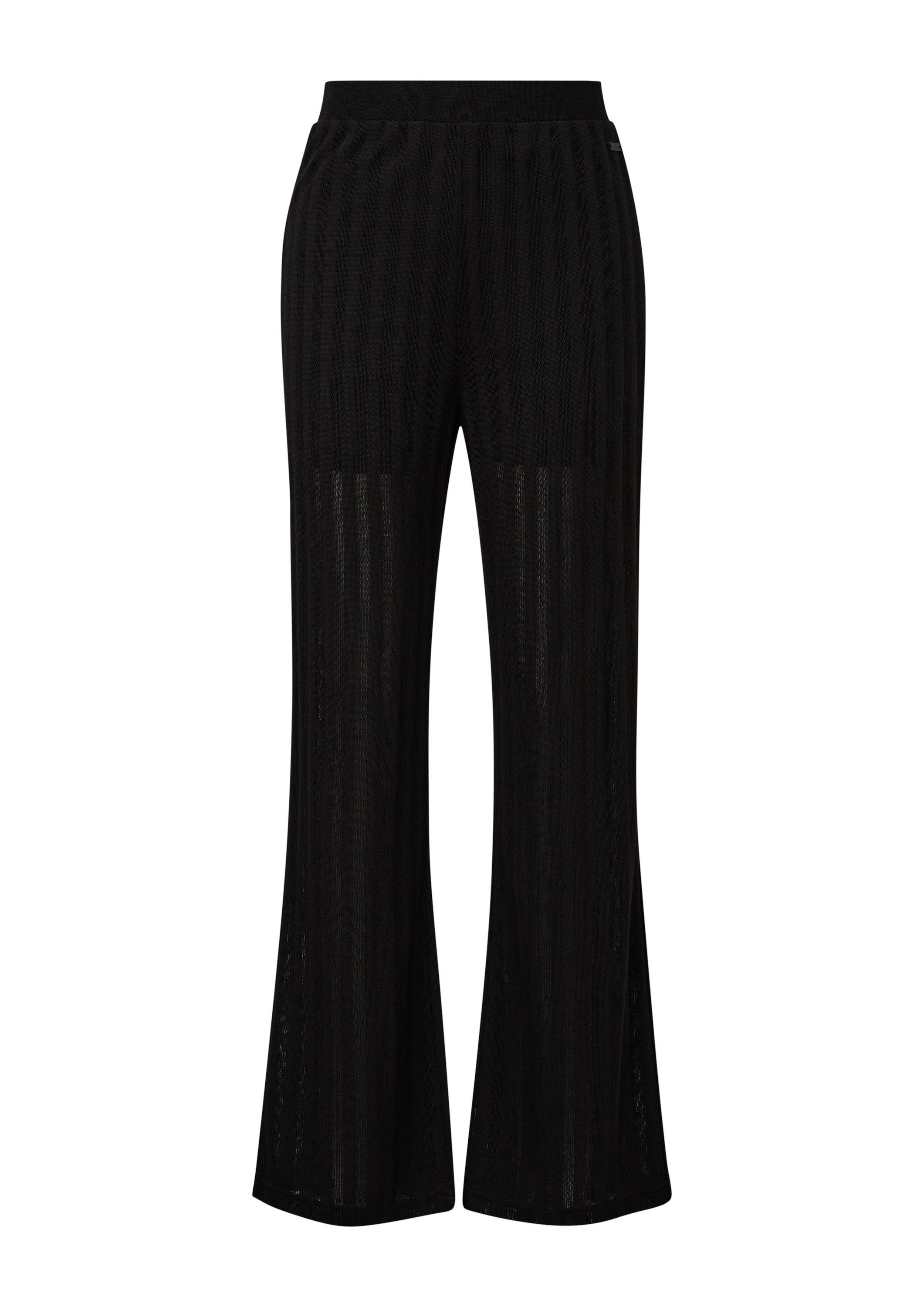 QS Chinos Hose Regular: Semitransparente Hose mit Strukturmuster günstig online kaufen