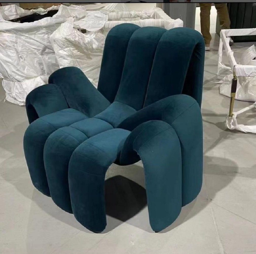 Made Couch Grün 1x JVmoebel (1-St., Sessel Sessel Sessel 1 in Stilvolle Sitzer luxuriöse Sessel), Textil Europa modern