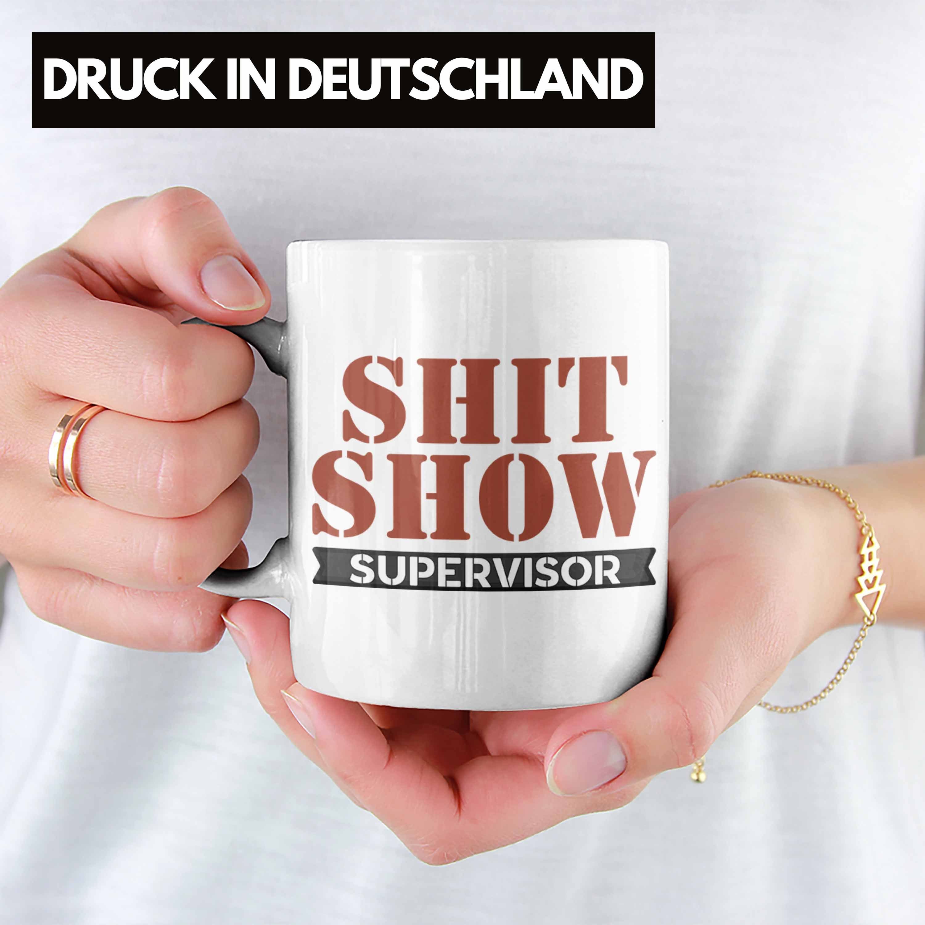 Tasse Geschenkidee Weiss Lustige Chef Trendation Supervisor" für Tasse Che Geschenk "Shitshow