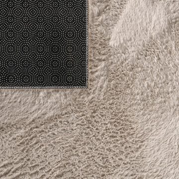 Fellteppich Wohnzimmer Hochflor Teppich Kunstfell Modern Unifarben Flauschig Weich, TT Home, rechteckig, Höhe: 26 mm