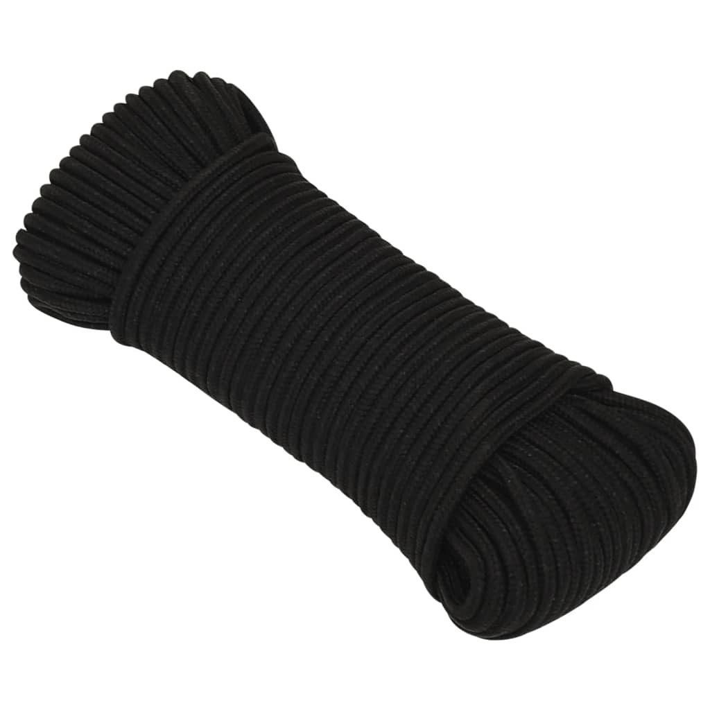 vidaXL Arbeitsseil Schwarz 3 mm 25 m Polyester Seil (1-tlg)