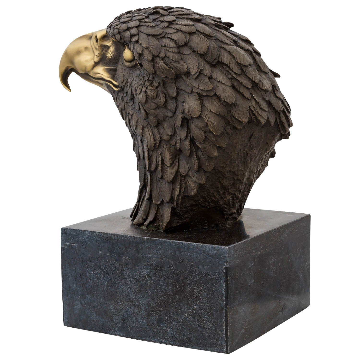Aubaho Skulptur Bronze Statue im 31cm Skulptur Antik-Stil Adler Figur Büste