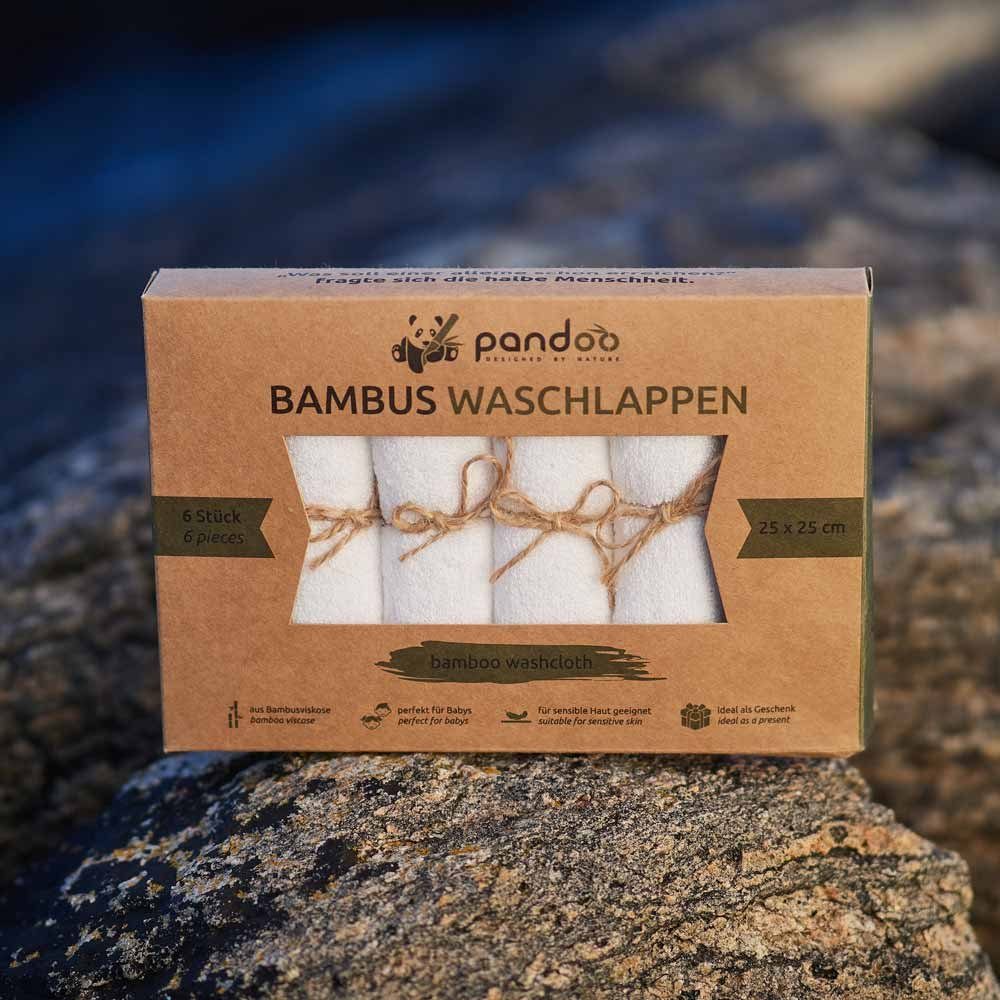 pandoo Waschlappen Kuschelweiche Waschlappen, 6 Stück, (6-St)