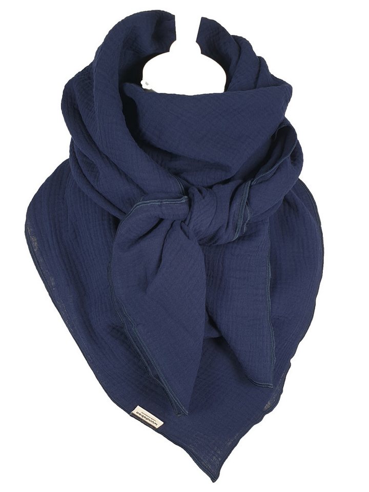 wundabaa Halstuch Halstuch Musselin blau in Farbvarianten