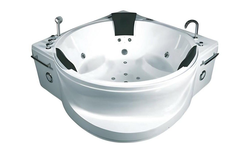 Xlmoebel Whirlpool-Badewanne XLMOEBEL Hydromassagebad Sprudelwanne aus Acryl in Weiß, Made in Europa