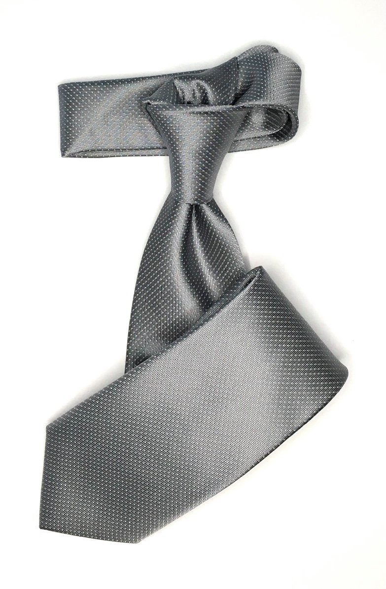 Seidenfalter Krawatte Seidenfalter 7cm Picoté Krawatte Grau