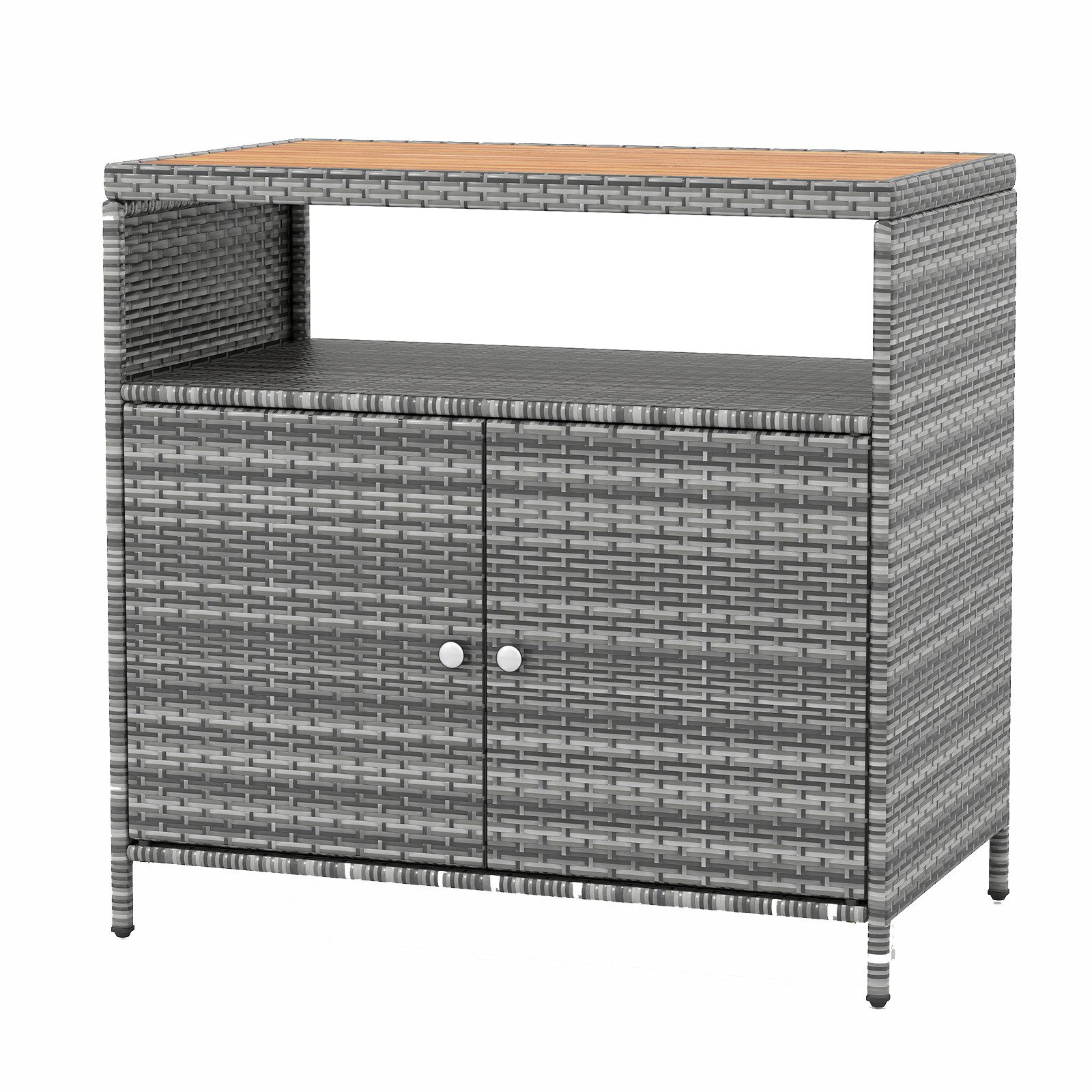 KOMFOTTEU Garten-Geräteschrank, Aufbewahrungsschrank mit Doppeltür, 90x53x86cm