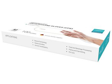 EUROPAPA Einweghandschuhe 100, 200, 300 Vorteilspack CPE transparenz Einweghandschuhe in Box (Einmalhandschuhe) latexfrei Gummihandschuhe puderfrei Handschuhe
