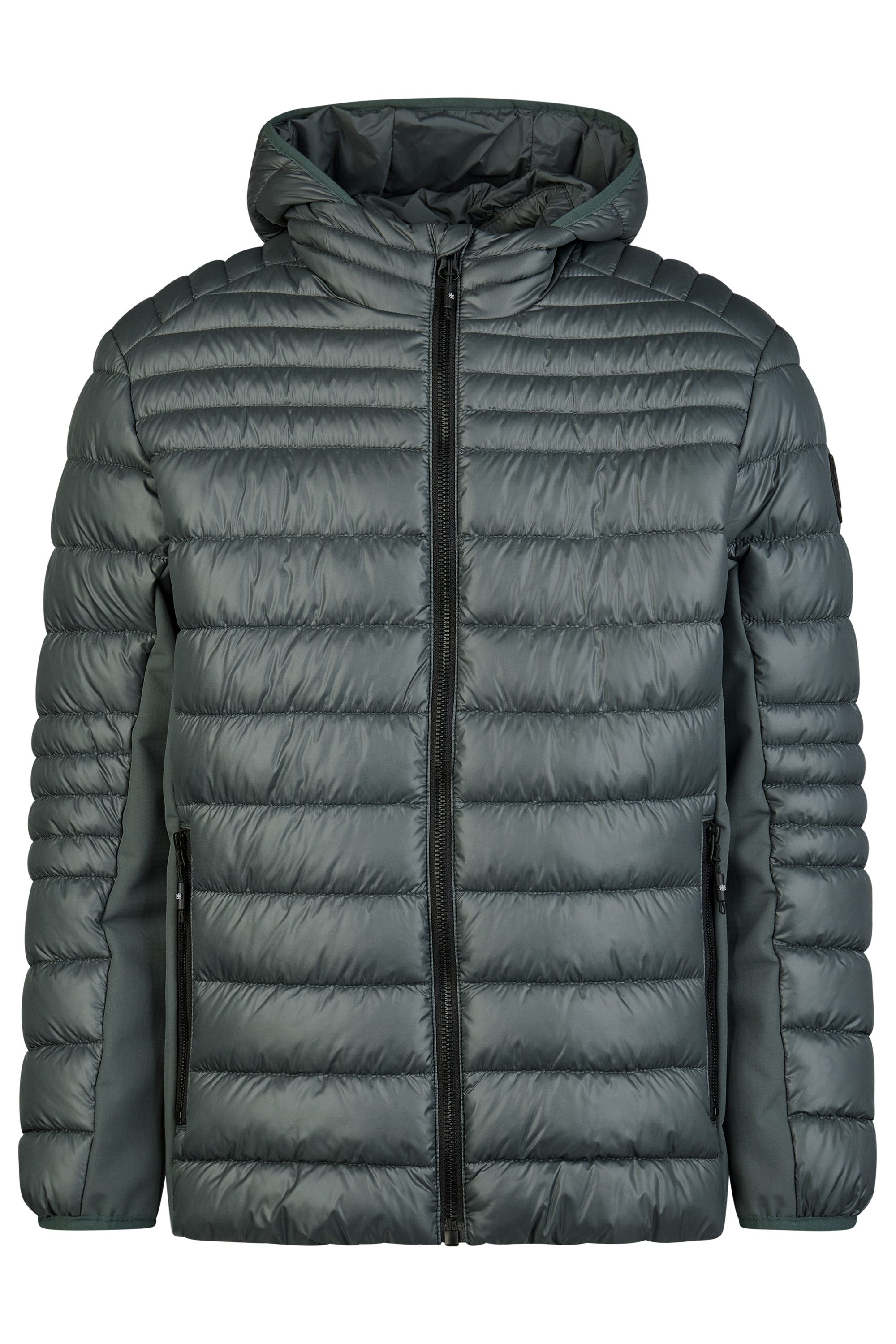 Calamar Steppjacke Wattierte Material Mix Jacke mit Kapuze