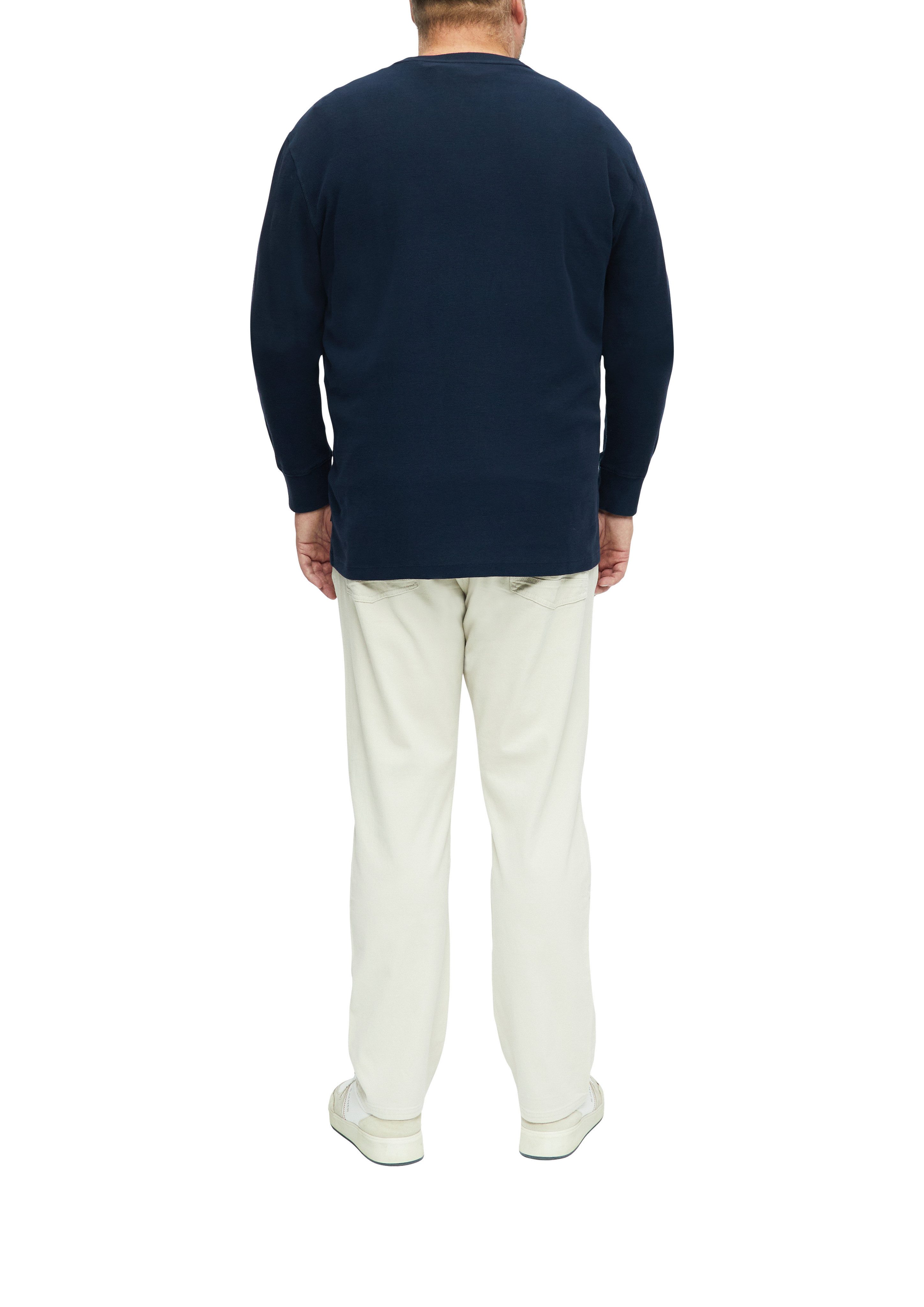 s.Oliver Men Big Sizes Langarmshirt Rippblende und gerippte Ärmelbündchen sorgen für einen guten Sitz – Bild 4 von 4