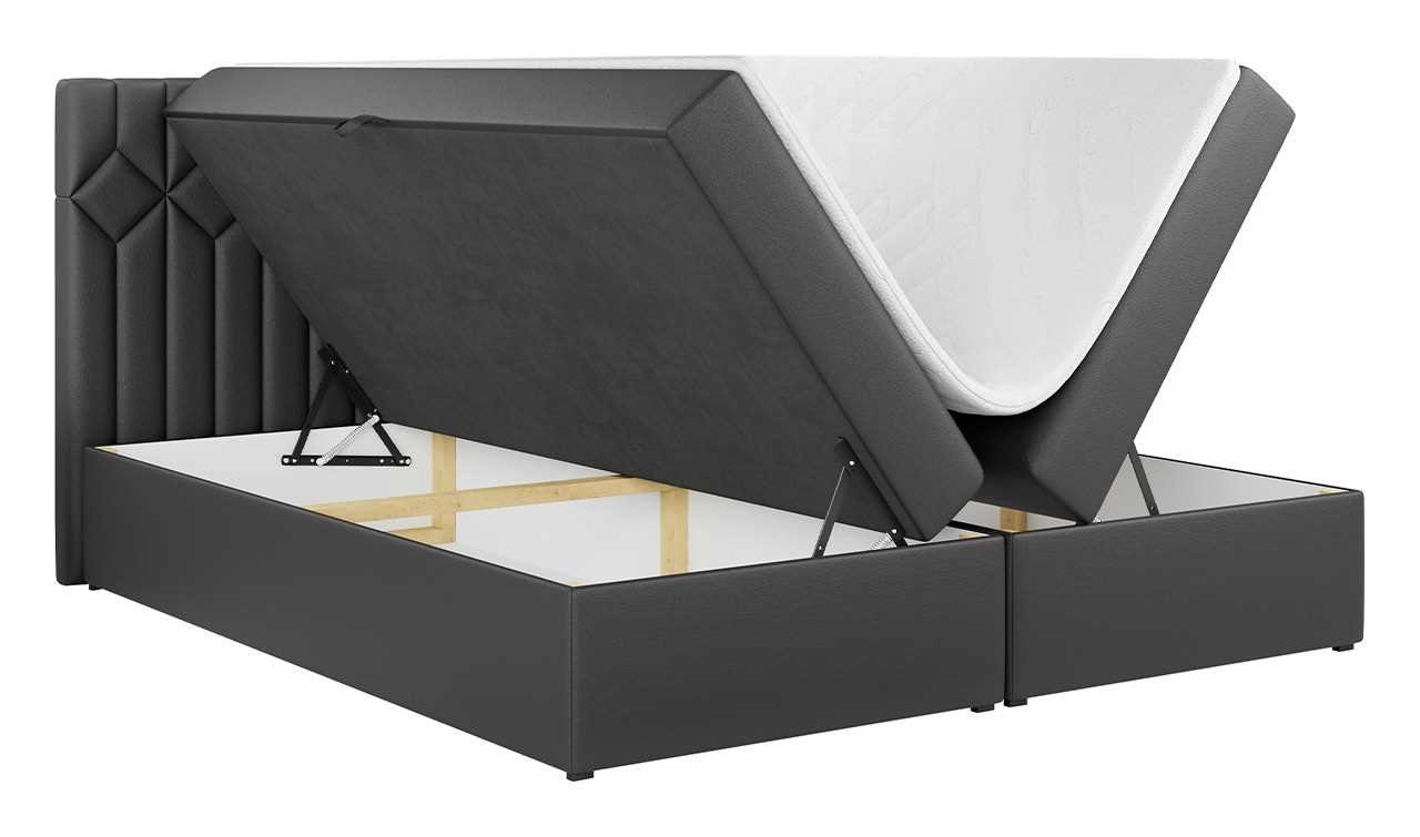 MKS MÖBEL Boxspringbett STELLE Schlafzimmer, Multipocket-Matratze 5, für Kopfstütze, Doppelbett mit