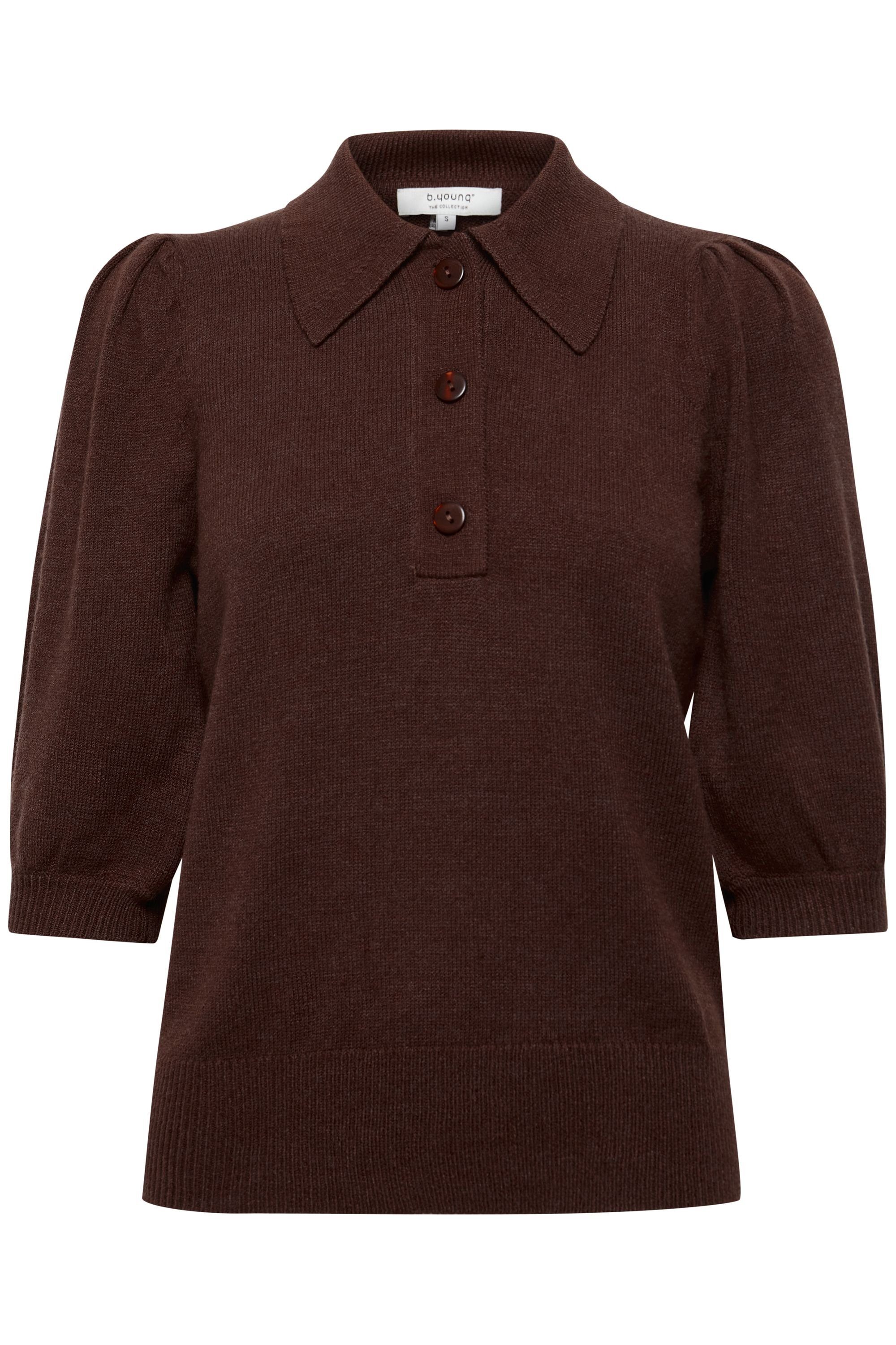 b.young Strickpullover BYNONINA JUMPER 2 - Melange Chicory 20811907 Coffee (1914191)