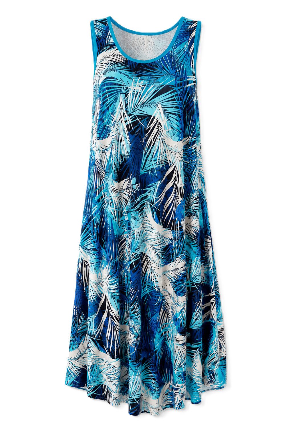 ITALY VIBES Sommerkleid - leichtes Viskosekleid Ärmellos mit A-Linie - Damen Kleid ONE SIZE- passend für Größen von M-XL