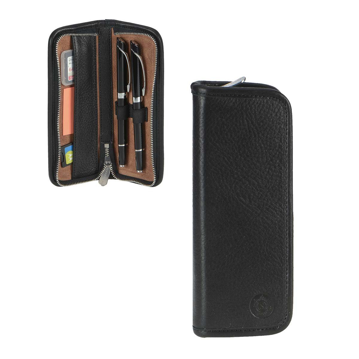 Sonnenleder Schreibgeräteetui Mörike, Stiftetui, Federtasche, süddeutsches Rindleder