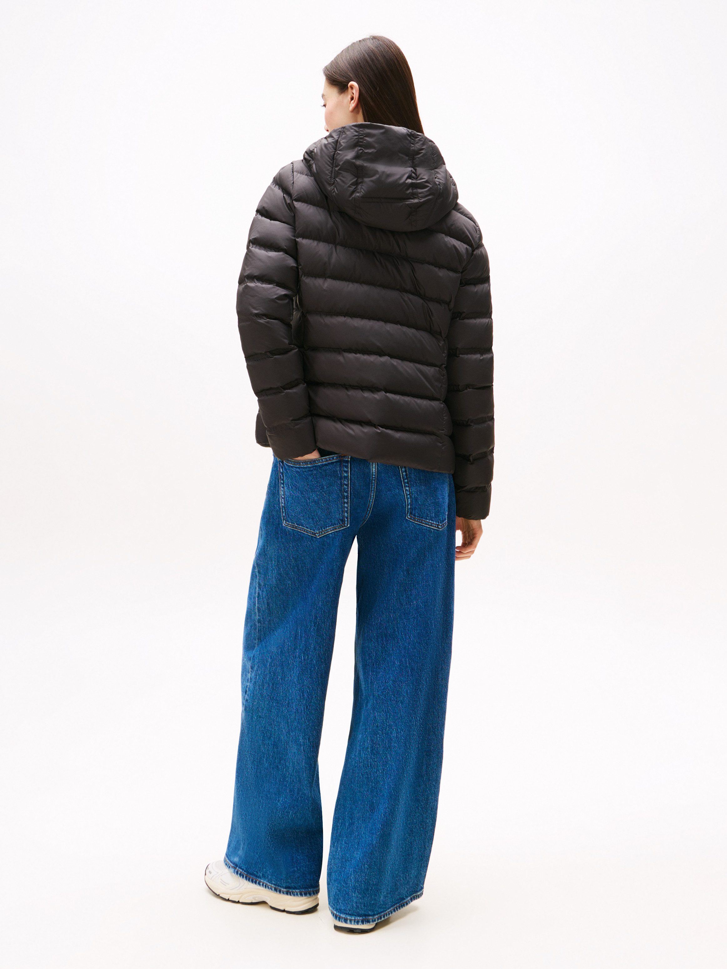 Tommy Jeans Steppjacke TJW SLIM HOOD PRNT DOWN JCKT EXT