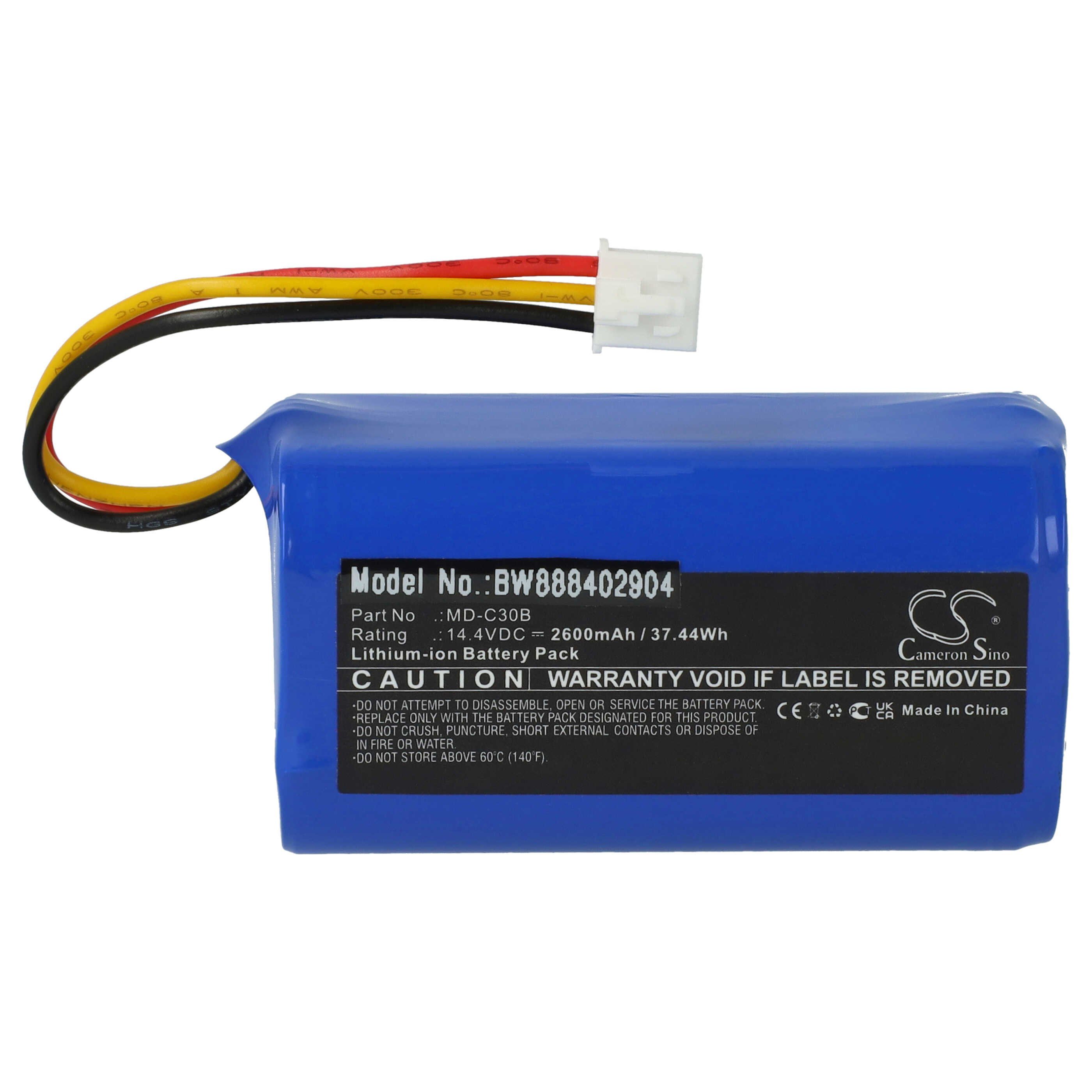 passend für Blaupunkt BlueBot XSMART BPK-VCBB1XS, BPK-VCBB1XE Staubsauger-Akku