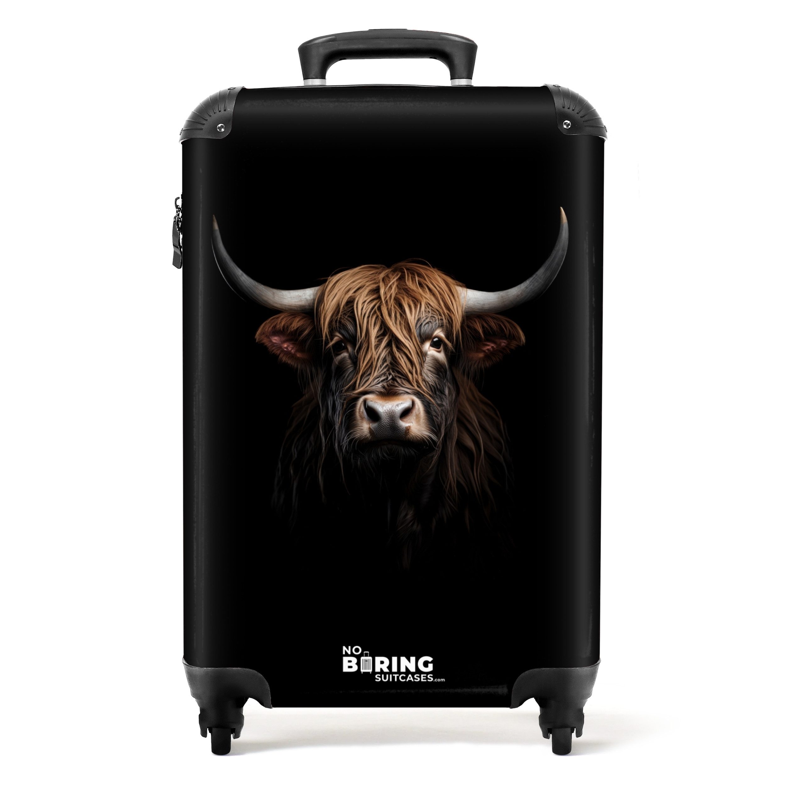 NoBoringSuitcases.com© Hartschalen-Trolley Schottischer Highlander Porträt günstig online kaufen
