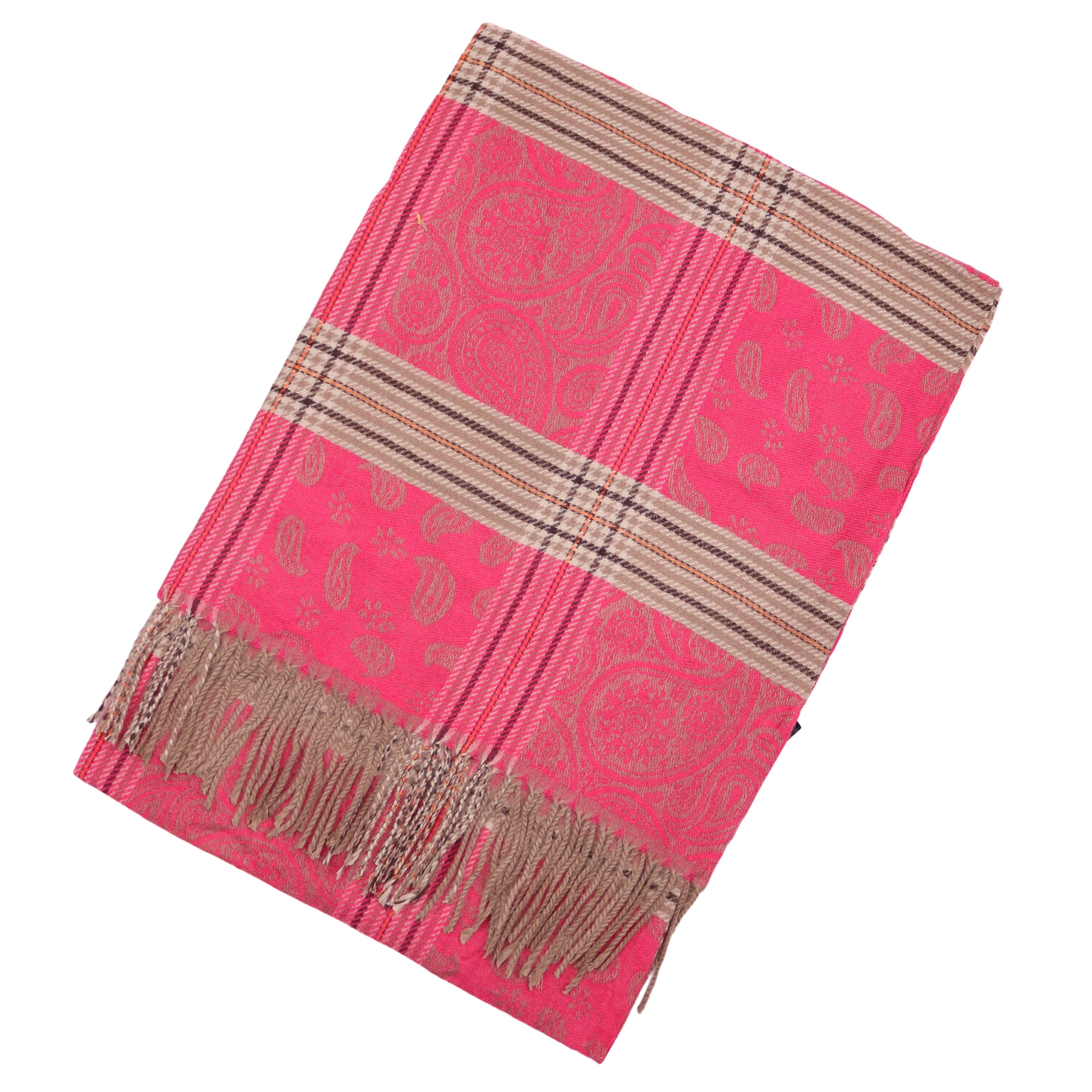 MIRROSI Modeschal weicher und warmer Schal mit Fransen, ca.70x180cm, (Paisl günstig online kaufen