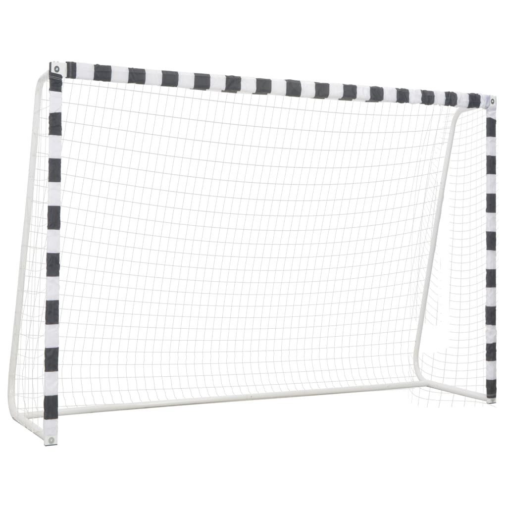 Fußballtor Fußballtor 300 x 200 x 90 cm Metall Schwarz und Weiß