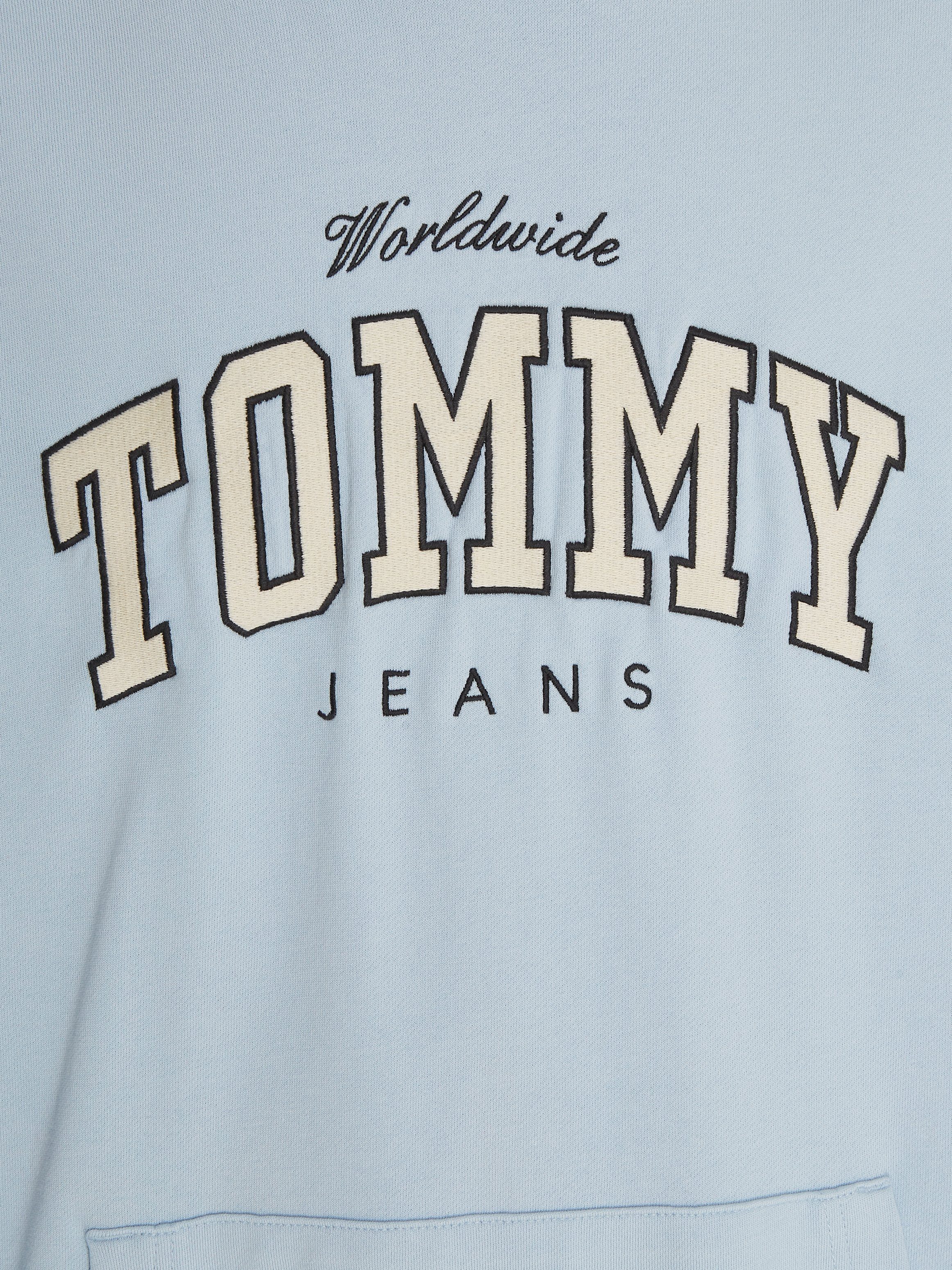 HOODIE TJM REG Kapuzensweatshirt VARSITY Breezy mit Kordel Tommy Jeans Blue NY