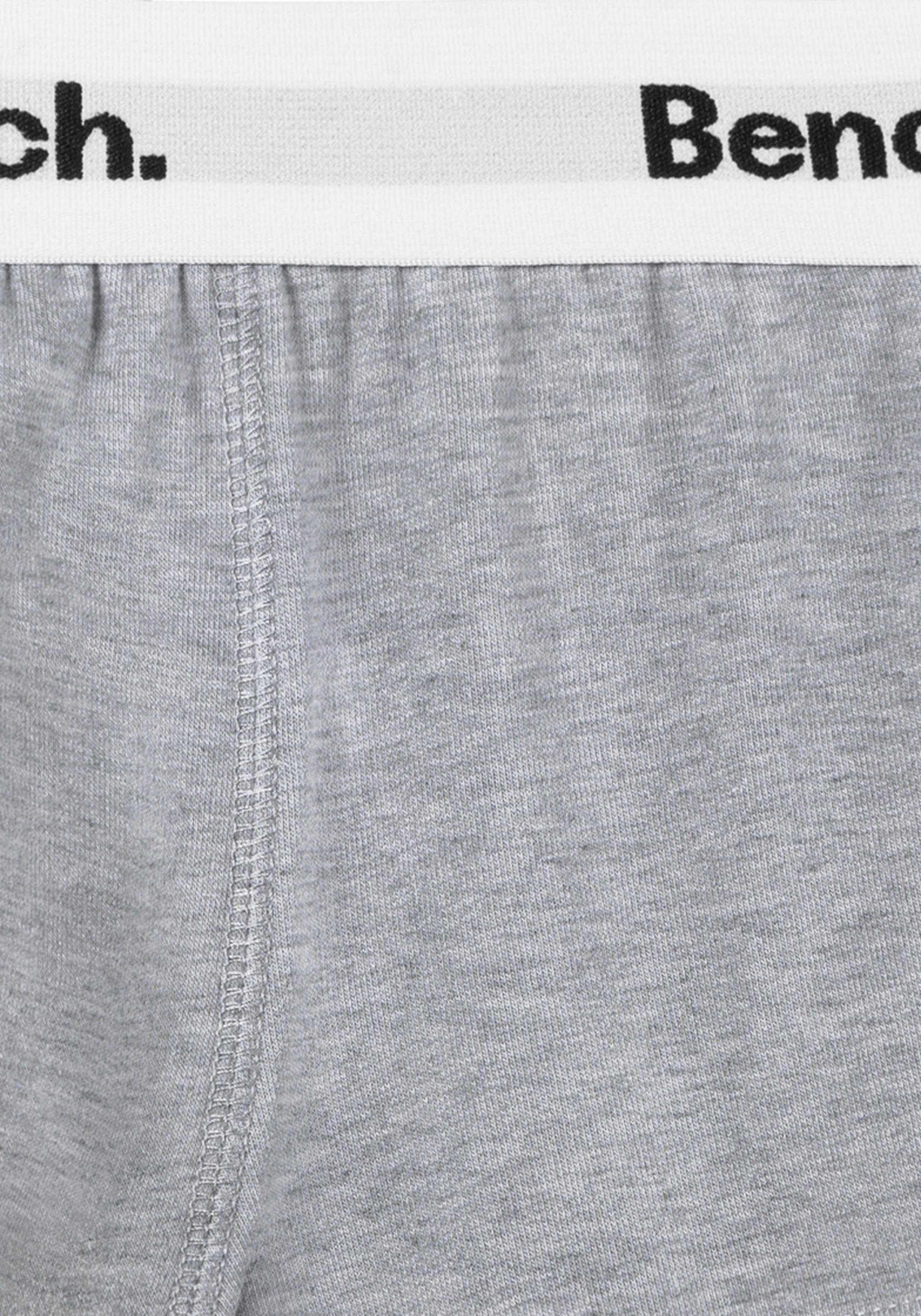 Bench. Boxer mit Schriftzug 3-St) weißem navy Bund grau-meliert, anthrazit, (Packung, Bench mit
