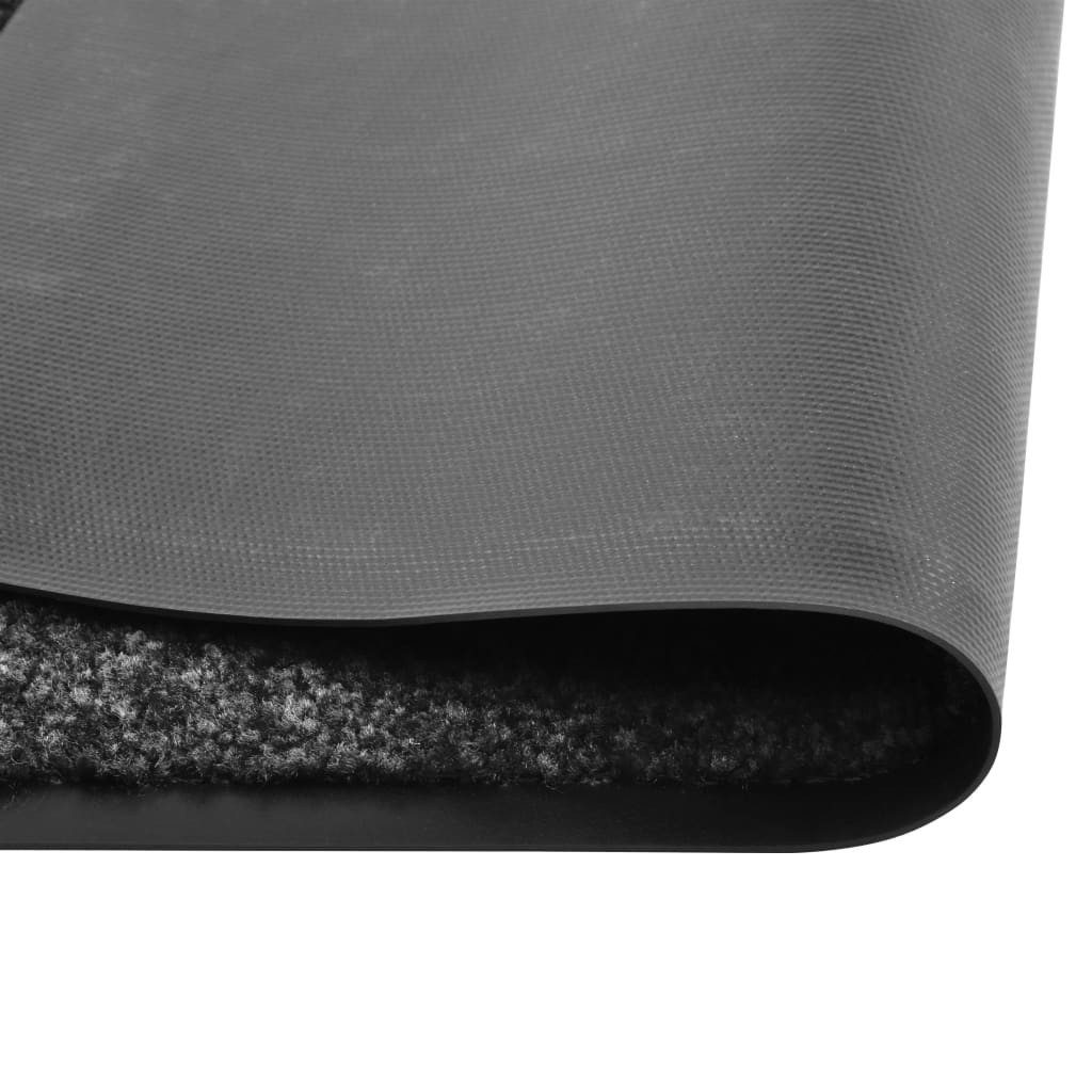 furnicato Fußmatte Waschbar Schwarz 90x120 cm