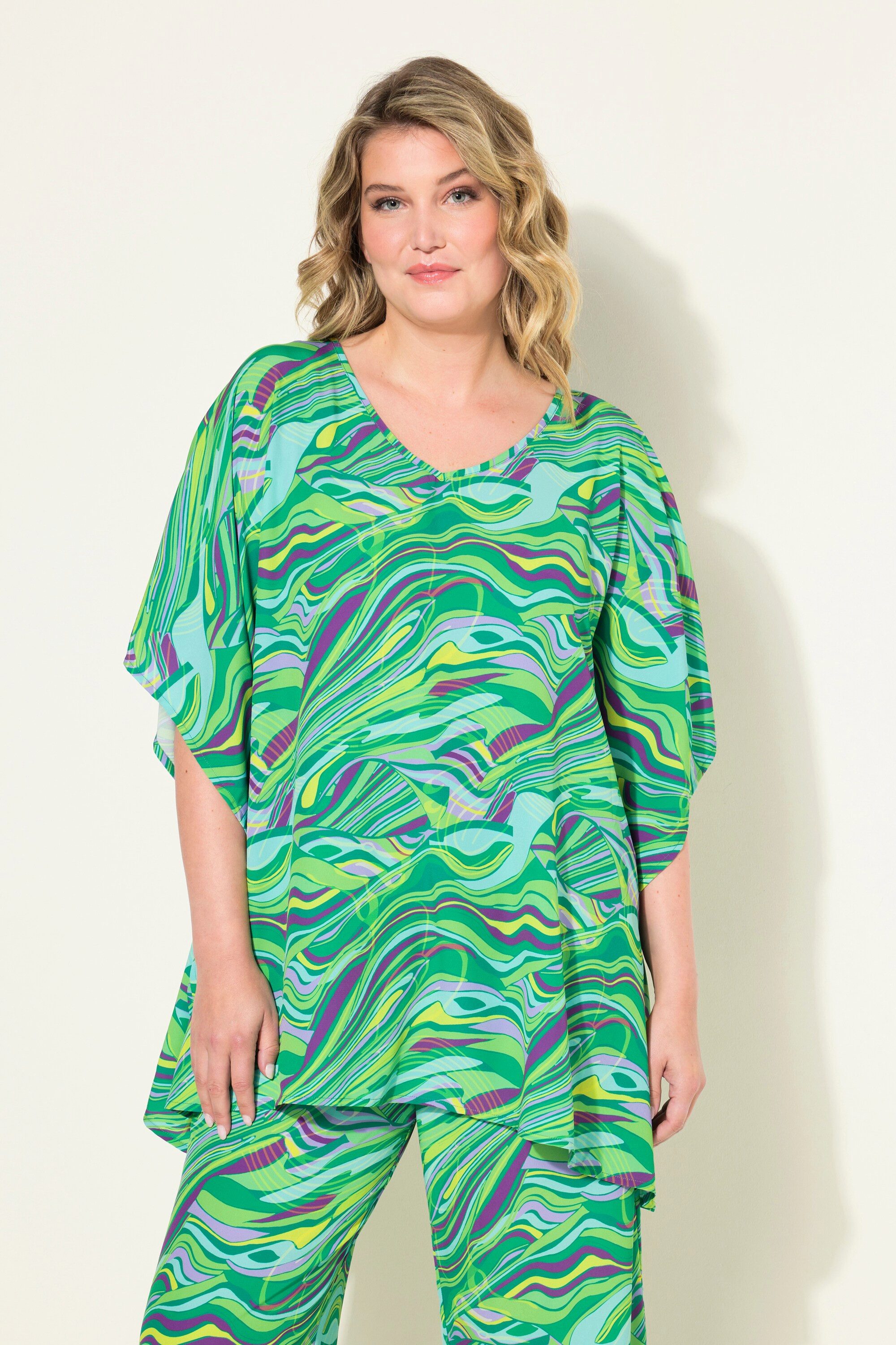 MIAMODA Kurzjacke Kaftan Boxy Fit Chiffon günstig online kaufen
