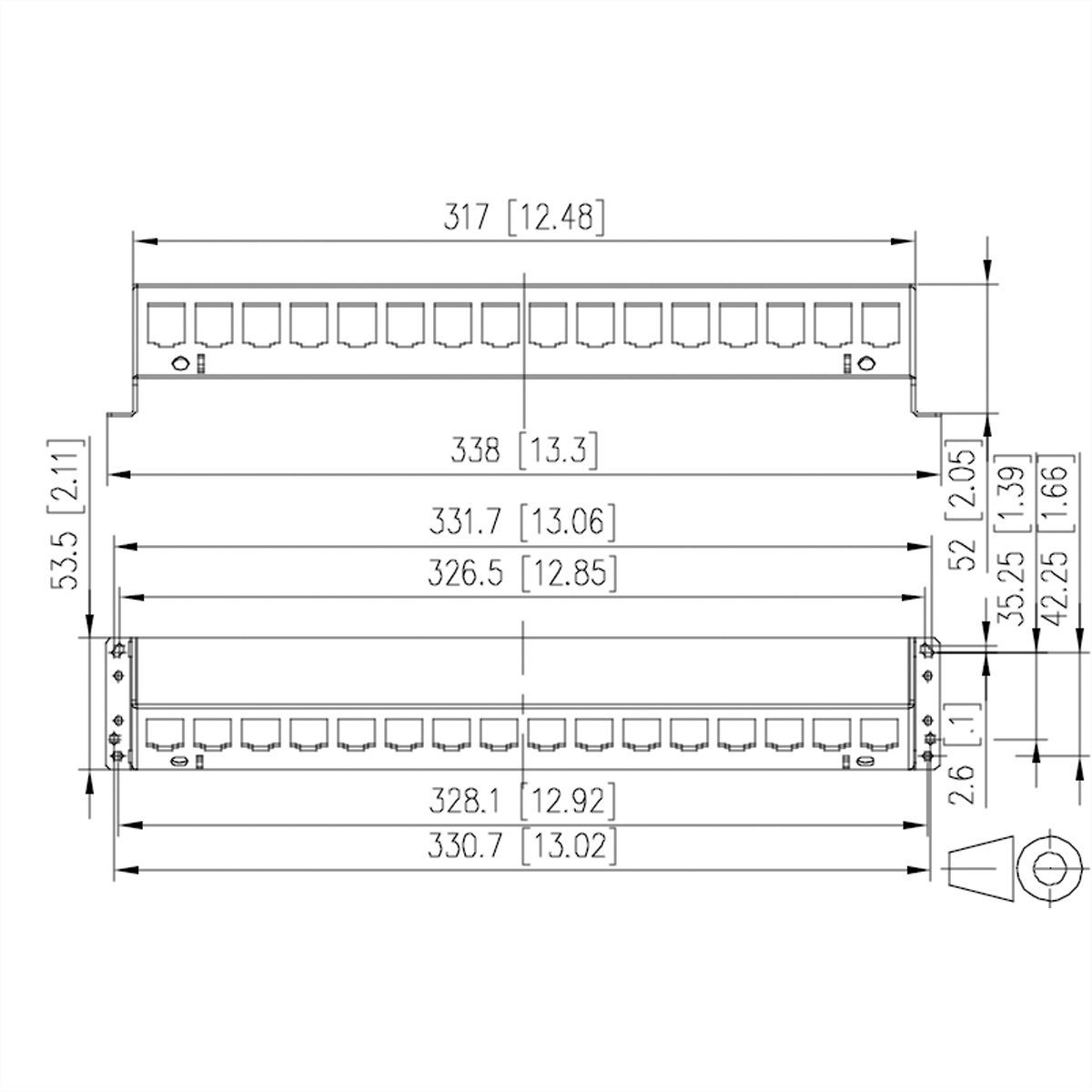 Metz Connect SmartConnectPP 16Port MC-Modul Netzwerk-Panel