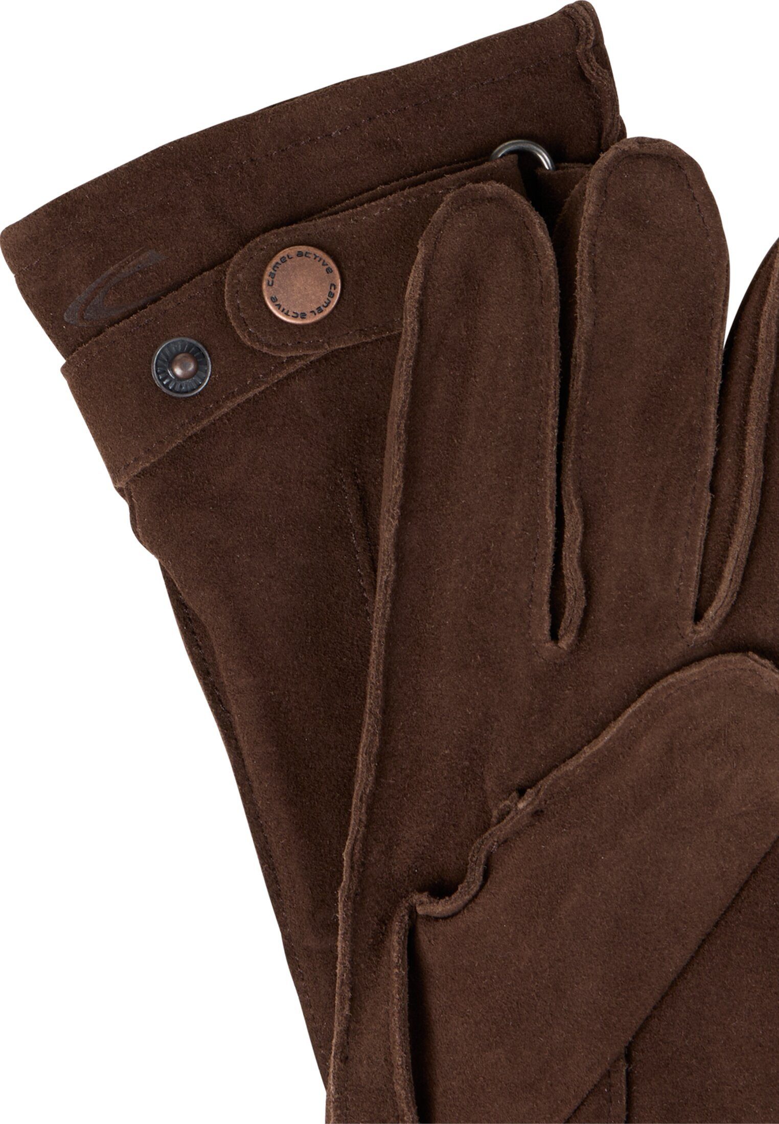camel active Lederhandschuhe mit Fleece-Futter günstig online kaufen