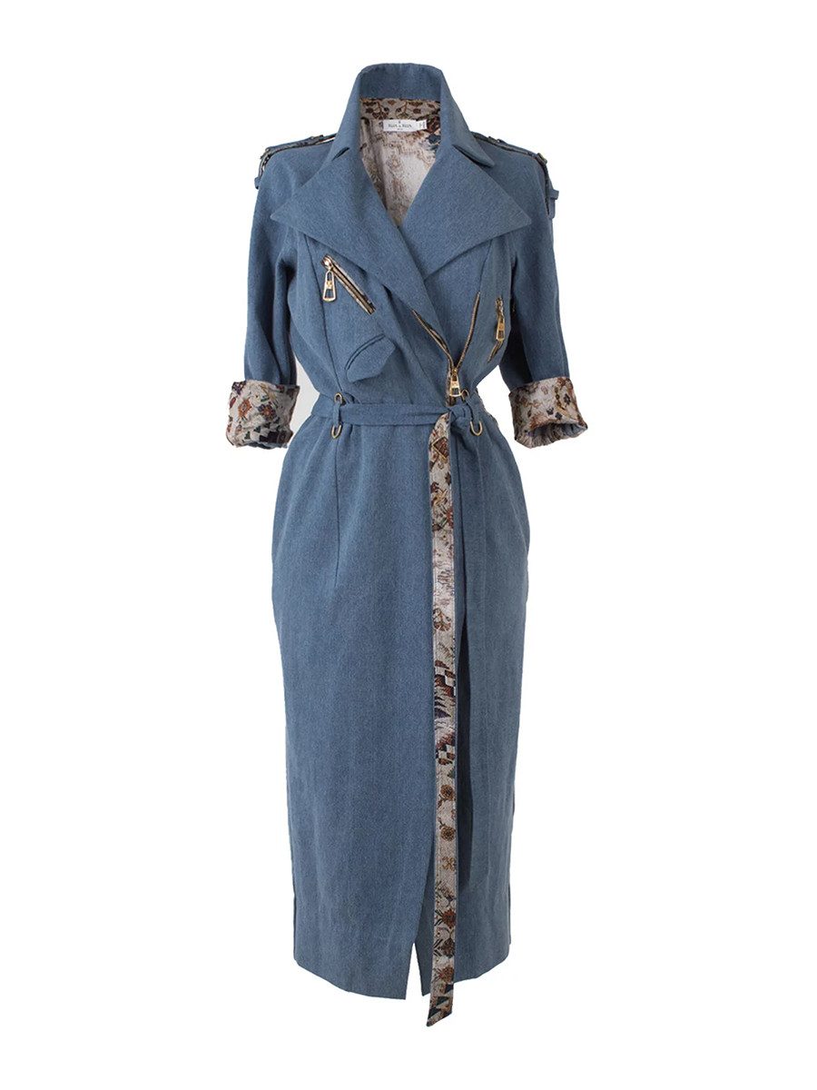 Jeanskleid Casual Bleistiftkleid Jeans Kleid In Blau