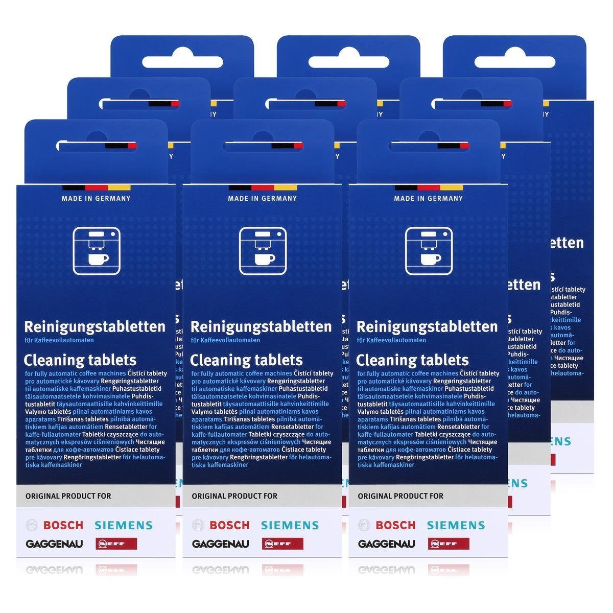 BOSCH 9x Bosch TCZ6001 Reinigungstabletten für Kaffeevollautomaten Reinigungstabletten